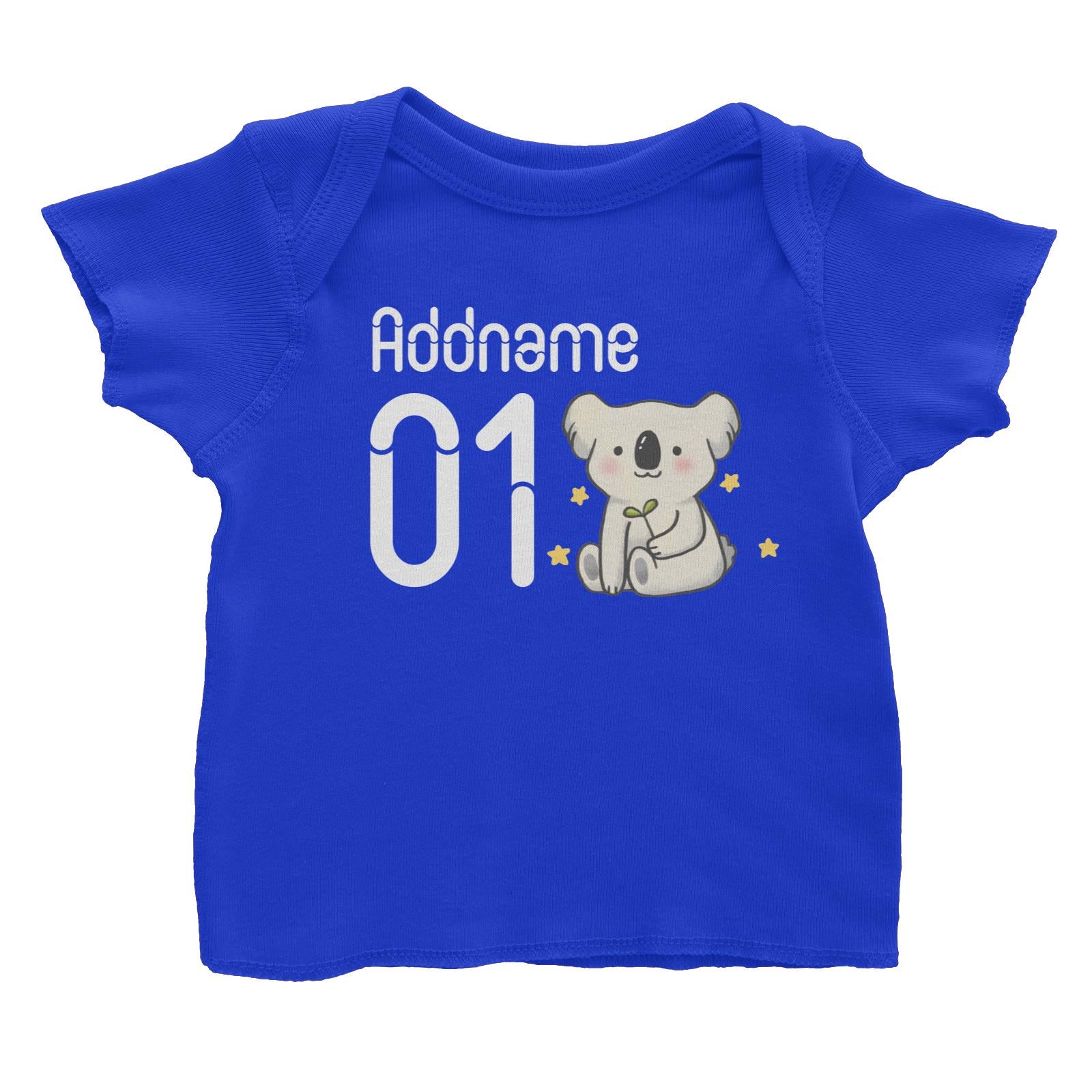 Name and Number Cute Hand Drawn Style Koala Baby T-Shirt