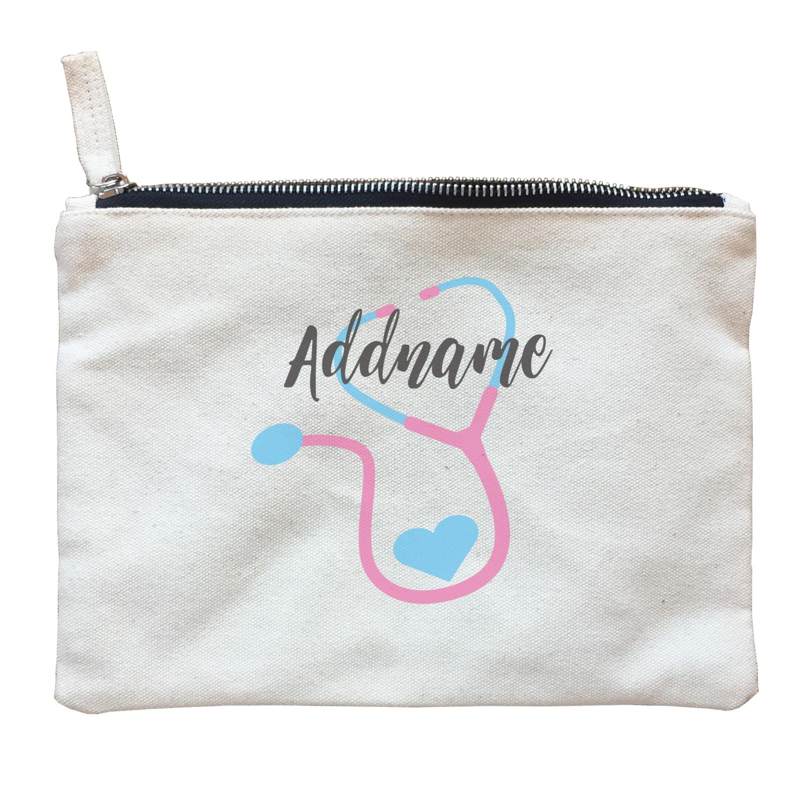 Nurse Quotes Cute Stethoscope Vector Addname Zipper Pouch