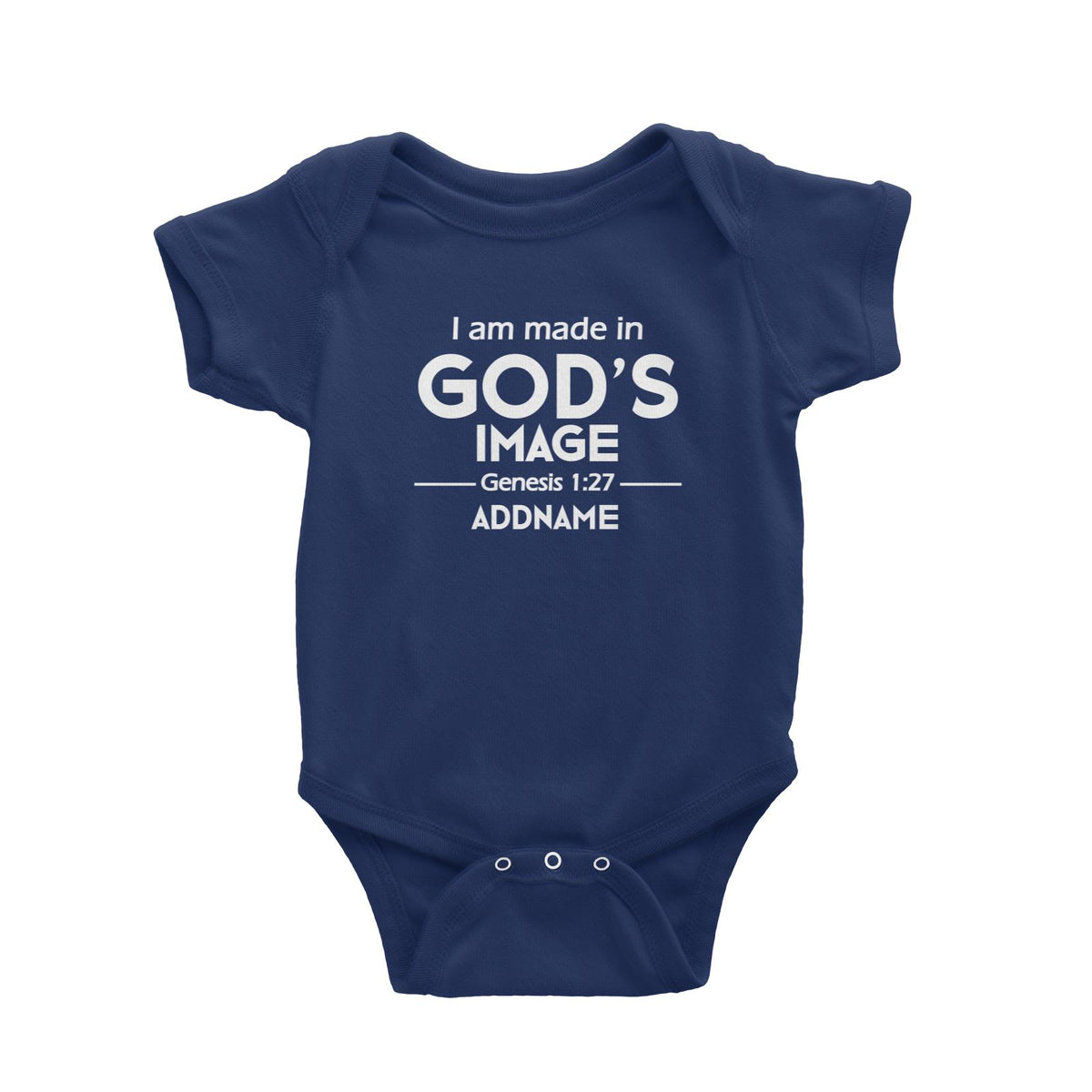 Christian Baby I Am Made in God's Image Genesis 1.27 Addname Baby Romper