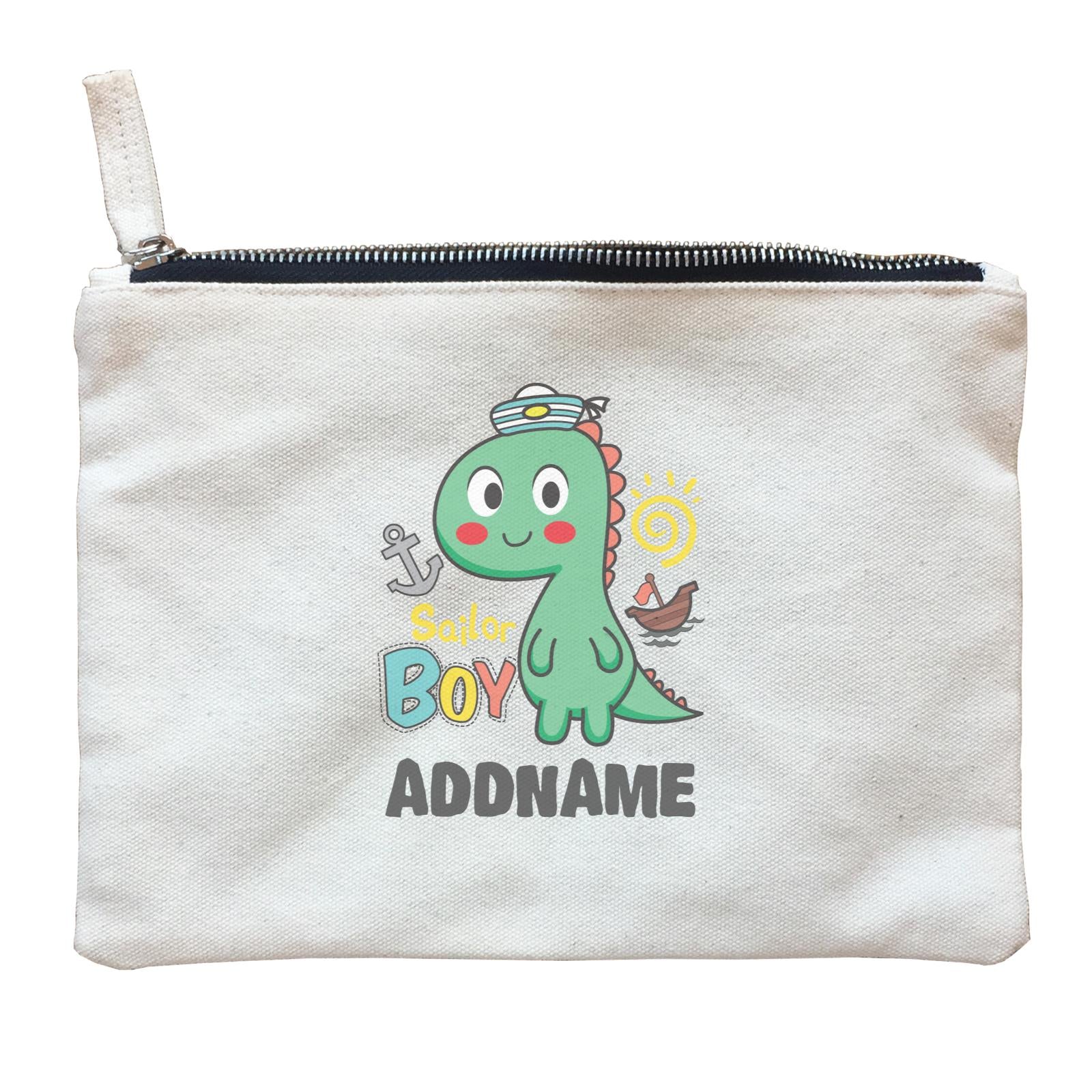 Super Cute Dinosaur Sailor Boy Zipper Pouch