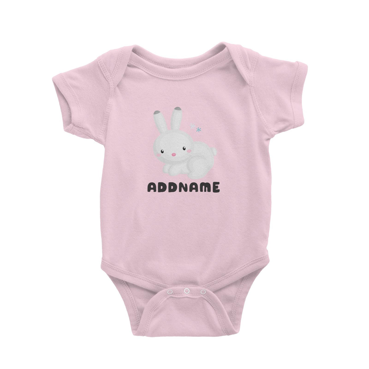 Birthday Winter Animals Snow Rabbit Addname Baby Romper