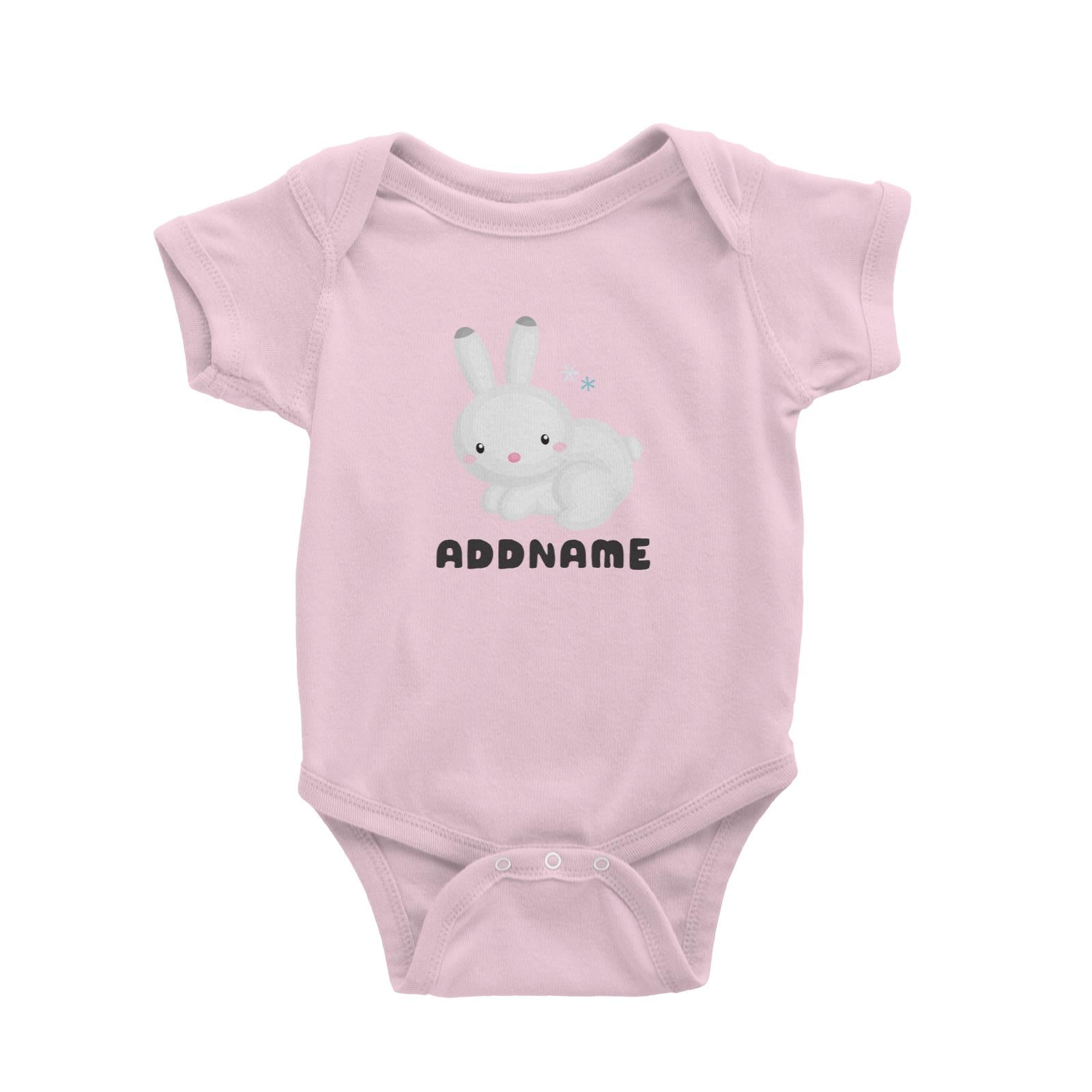 Birthday Winter Animals Snow Rabbit Addname Baby Romper