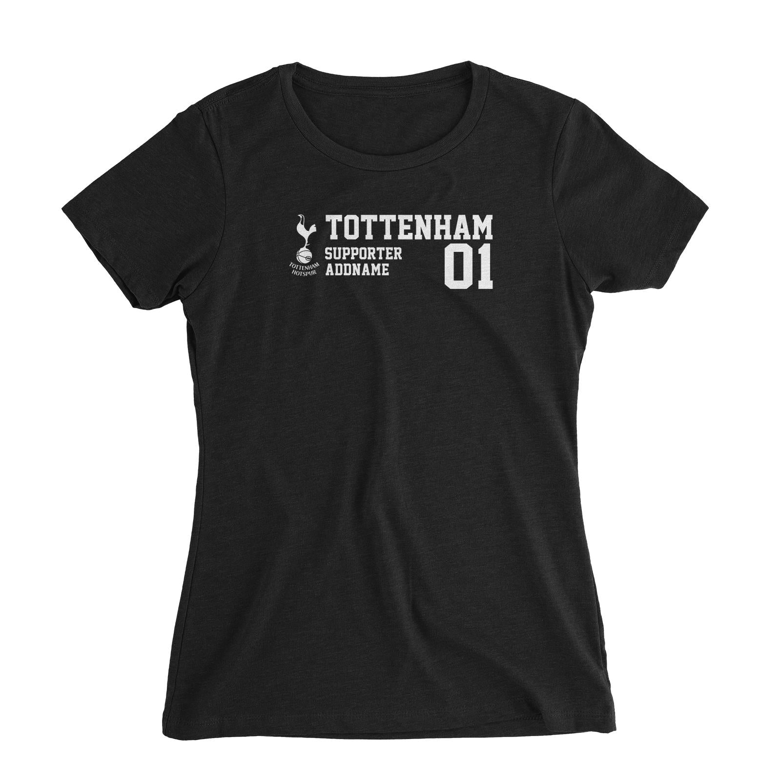 Tottenham Hotspur Football Supporter Addname Women Slim Fit T-Shirt