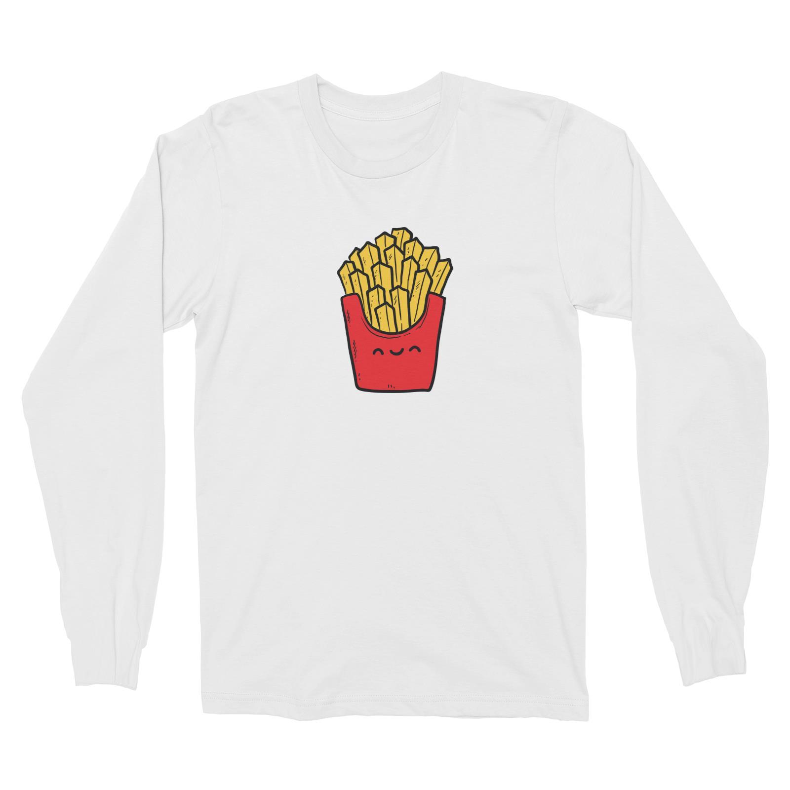 Fast Food Fries Long Sleeve Unisex T-Shirt  Matching Family Comic Cartoon