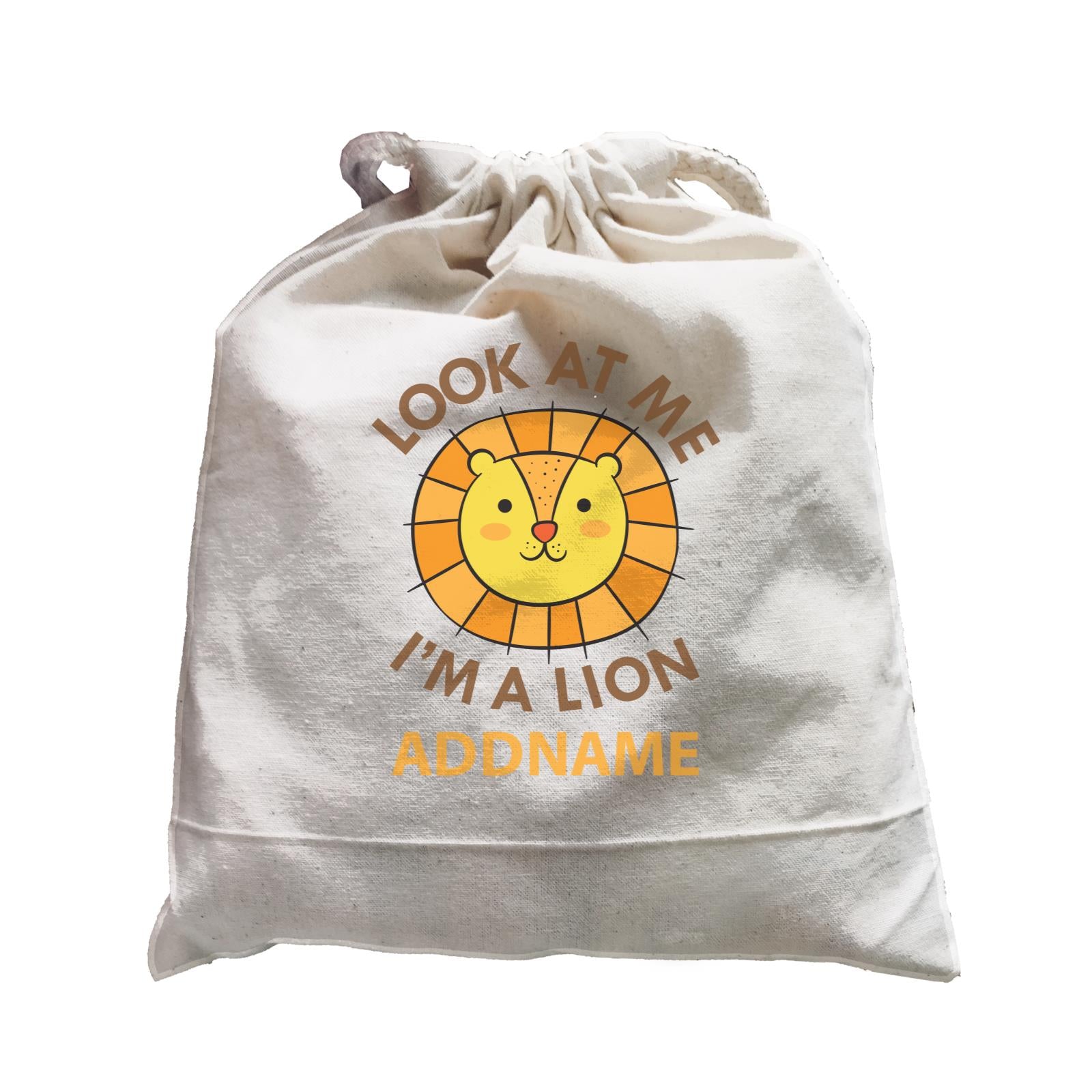 Cool Cute Animals Lion Look At Me I'm A Lion Addname Satchel