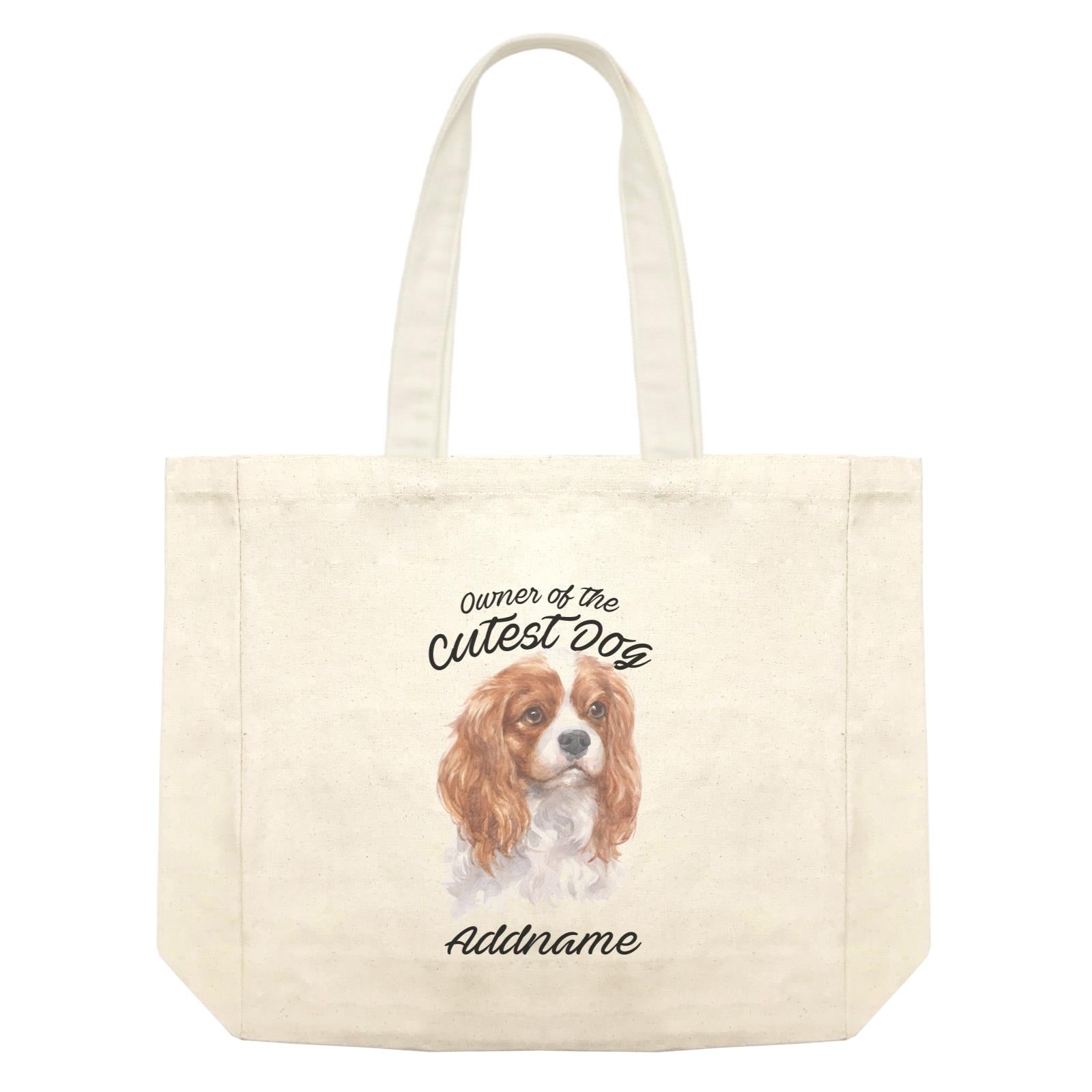Watercolor Dog Owner Of The Cutest Dog King Charles Spaniel Addname Shopping Bag
