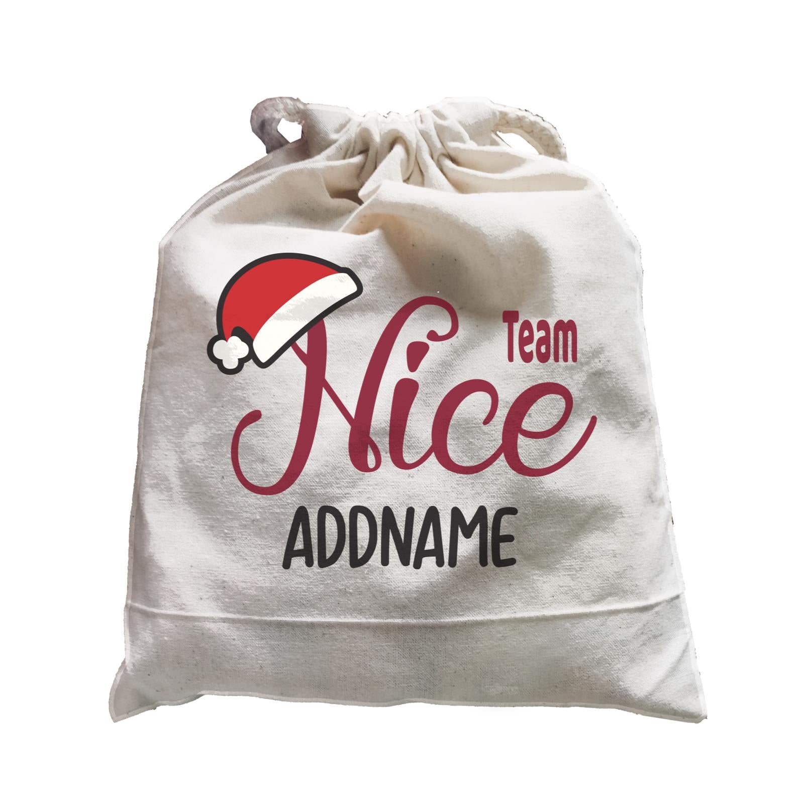 Xmas Team Nice with Santa Hat Satchel