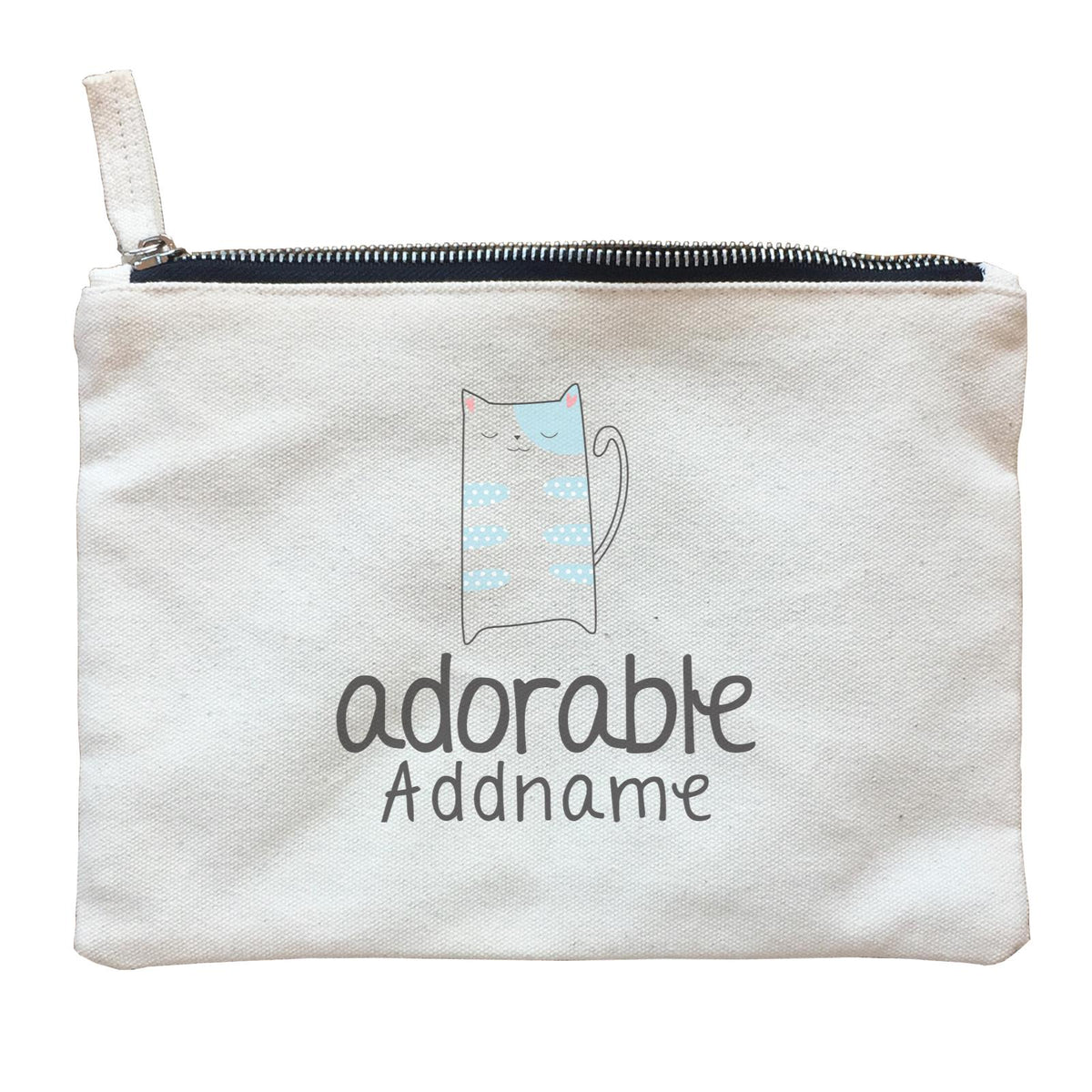 Cute Animals and Friends Series 2 Cat Adorable Addname Zipper Pouch