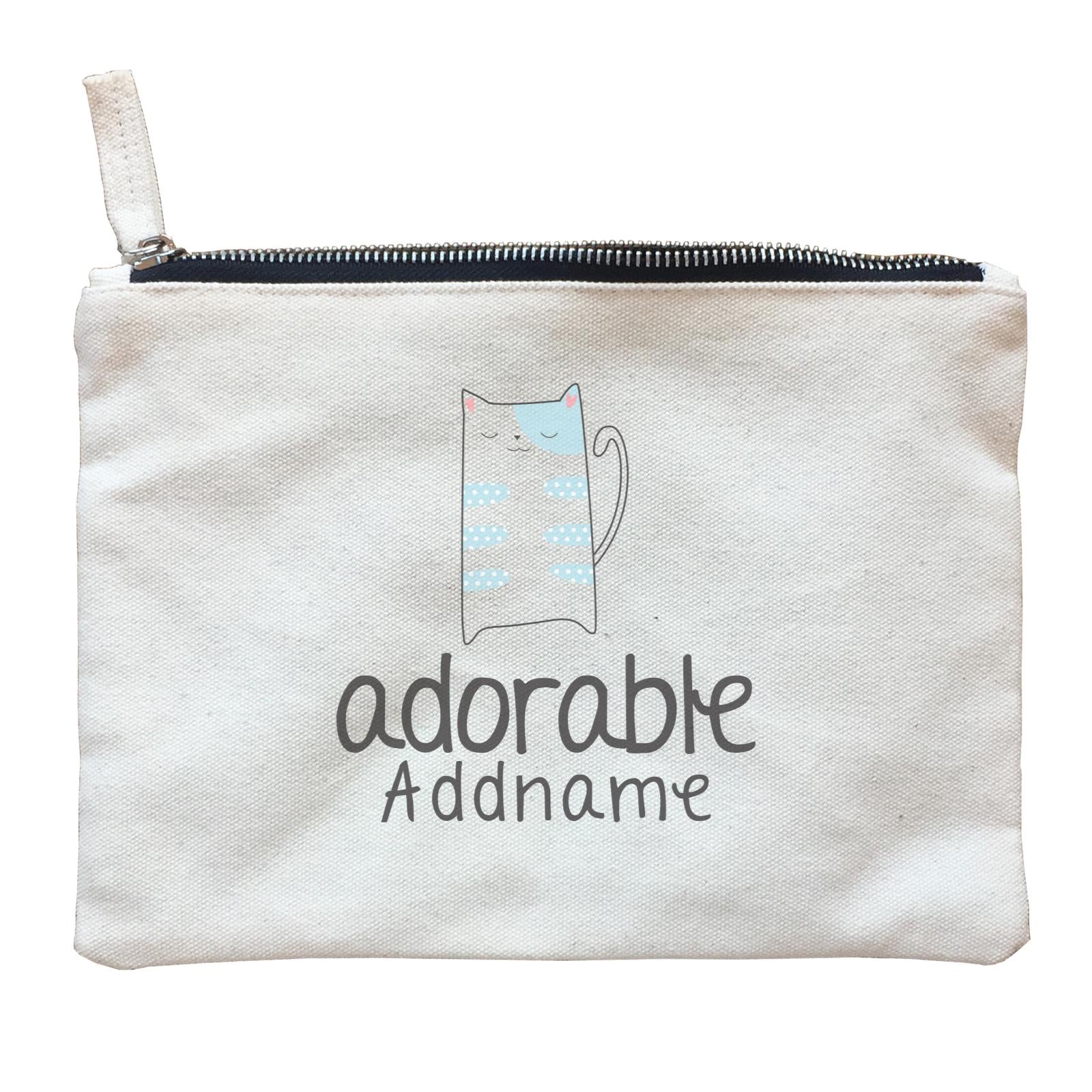 Cute Animals and Friends Series 2 Cat Adorable Addname Zipper Pouch