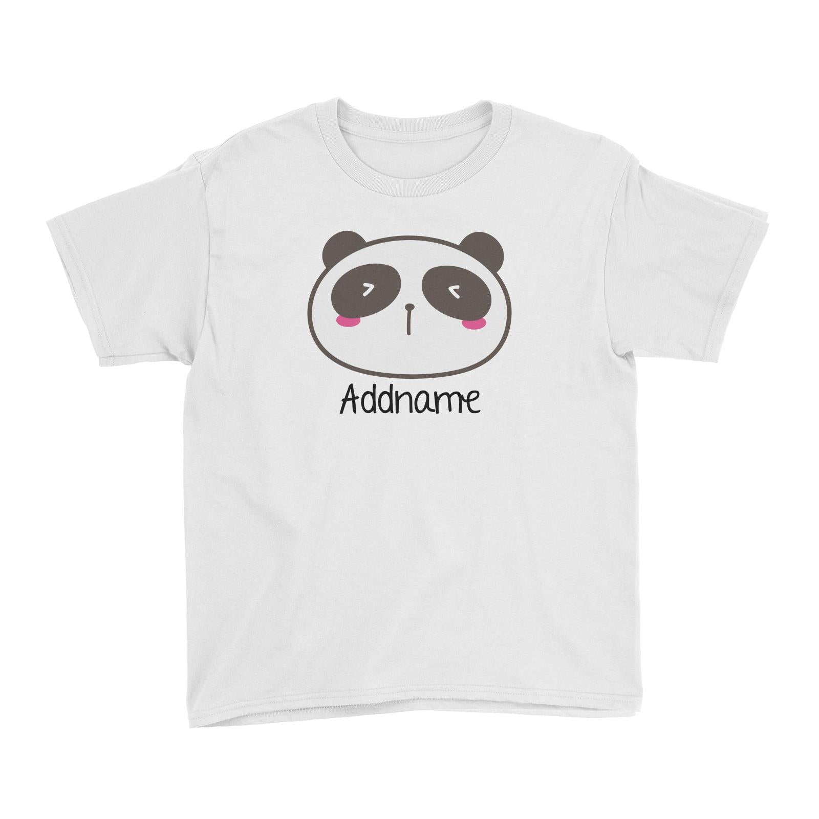 Cute Animals And Friends Series Cute Panda Shy Addname Kid's T-Shirt