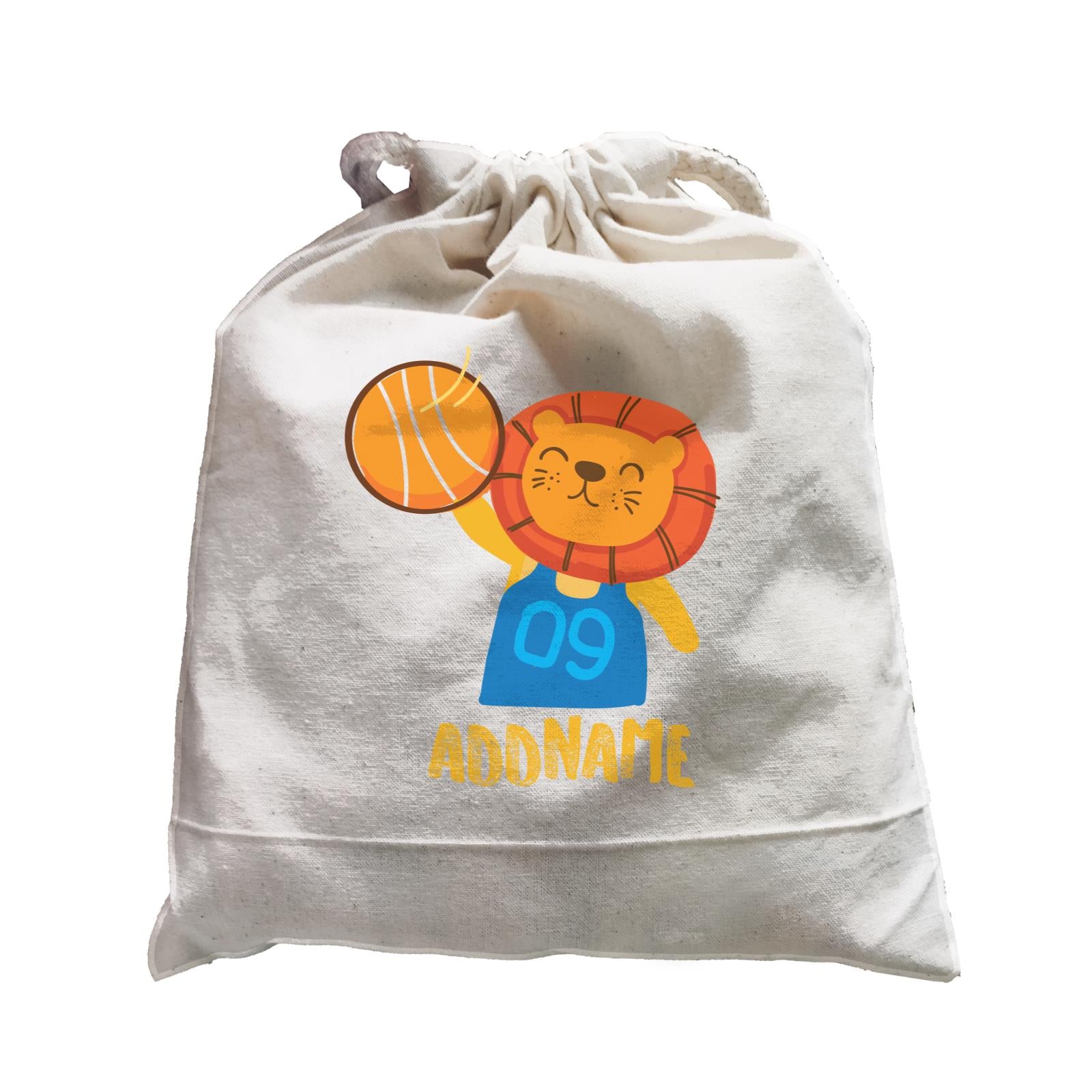 Cool Cute Animals Lion Basketball Player Addname Satchel