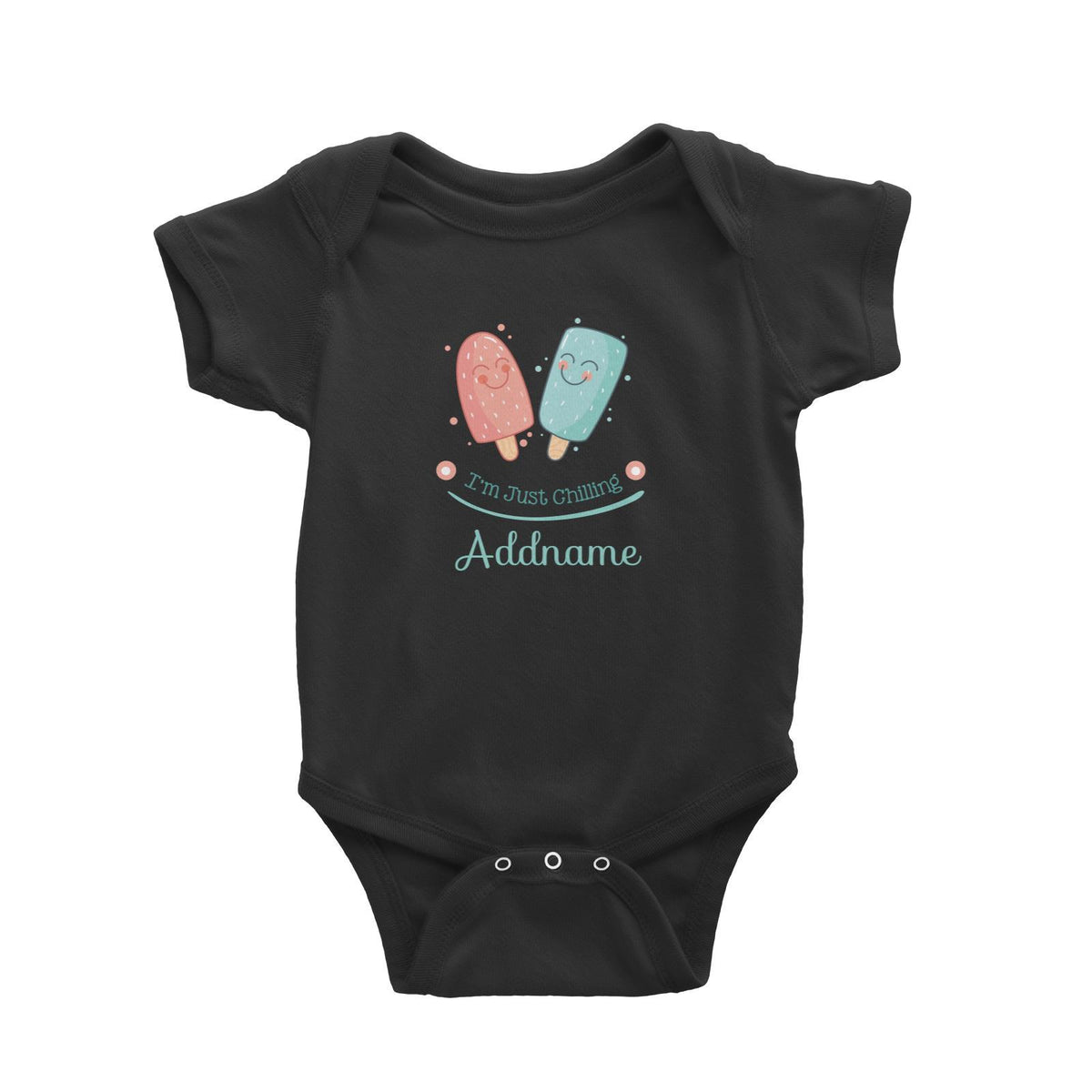 Cute Ice Creams I Am Just Chilling Addname Baby Romper
