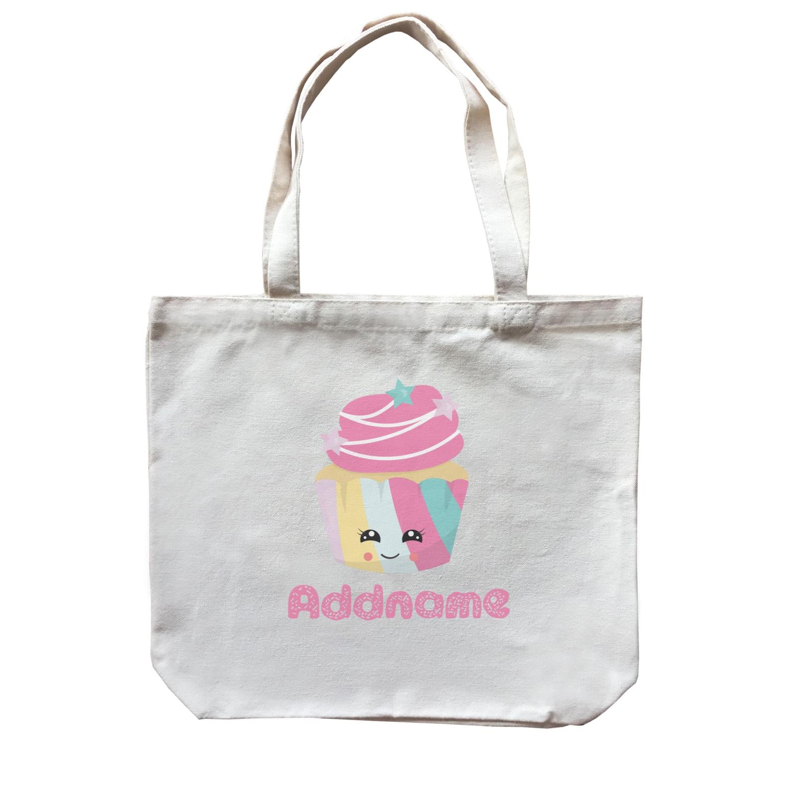 Magical Sweets Pastel Colours Cupcake Addname Canvas Bag