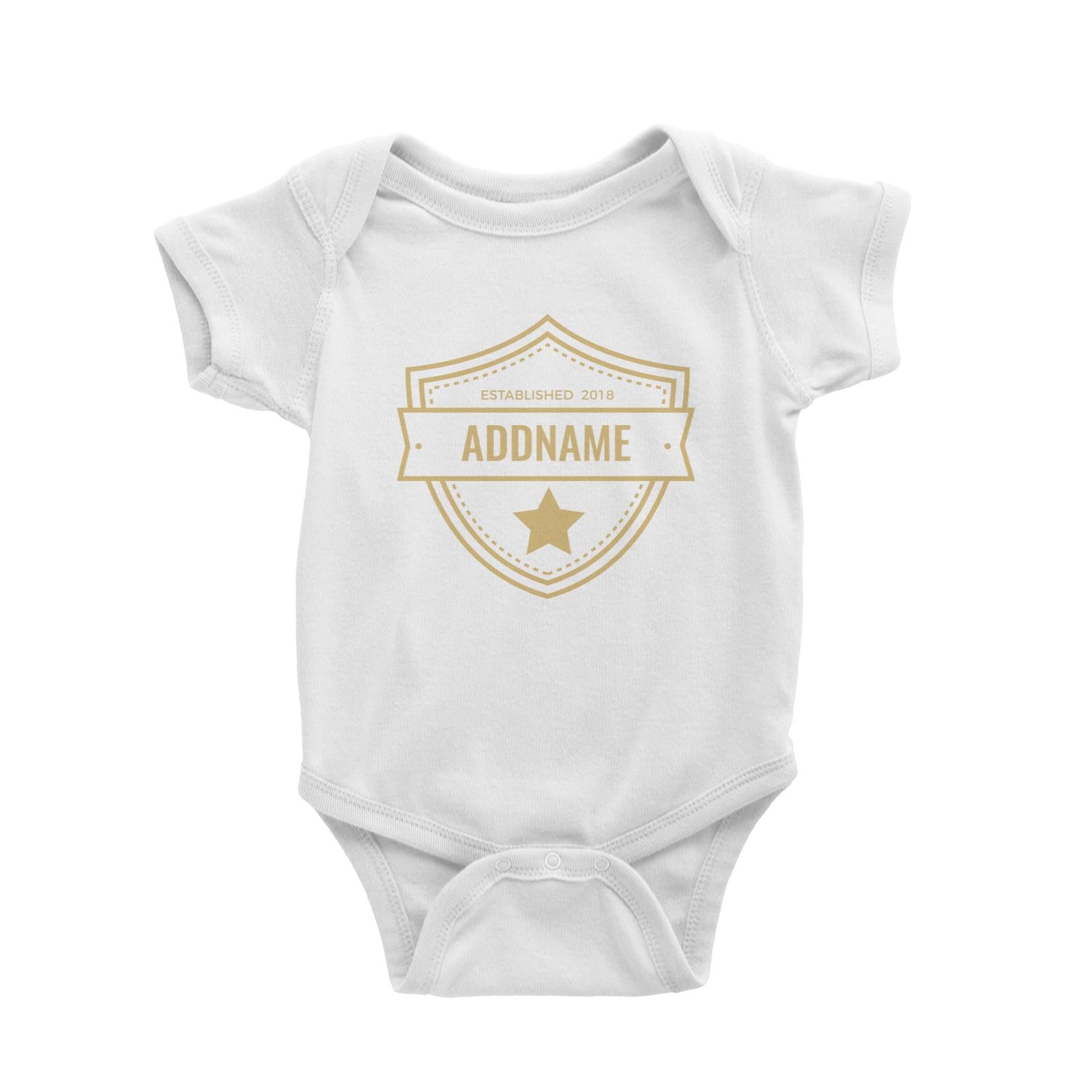 Sheriff Badge with Star Personalizable with Name and Year Baby Romper