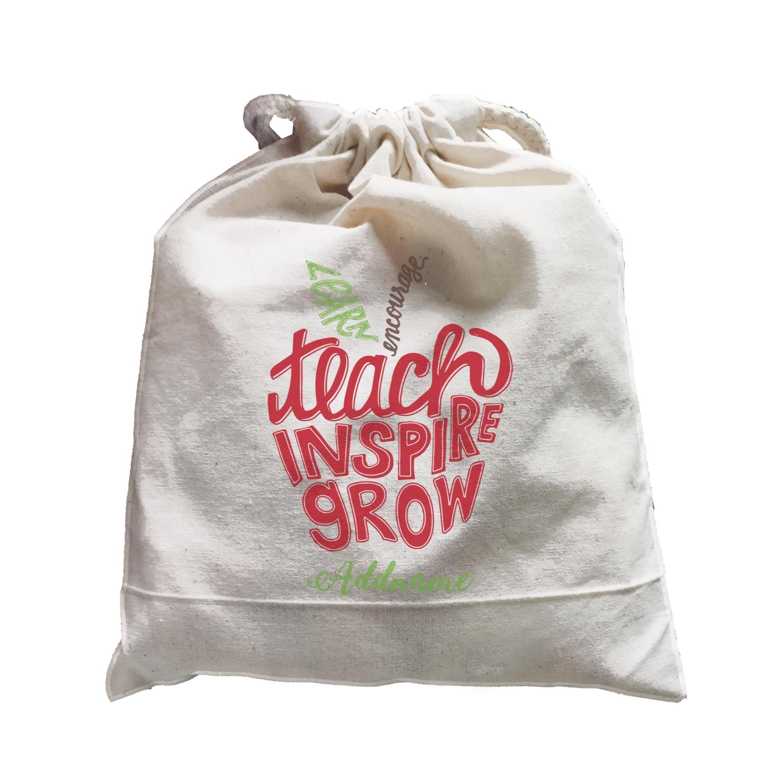 Teacher Apple Learn Encourage Teacher Inspire Grow Addname Satchel