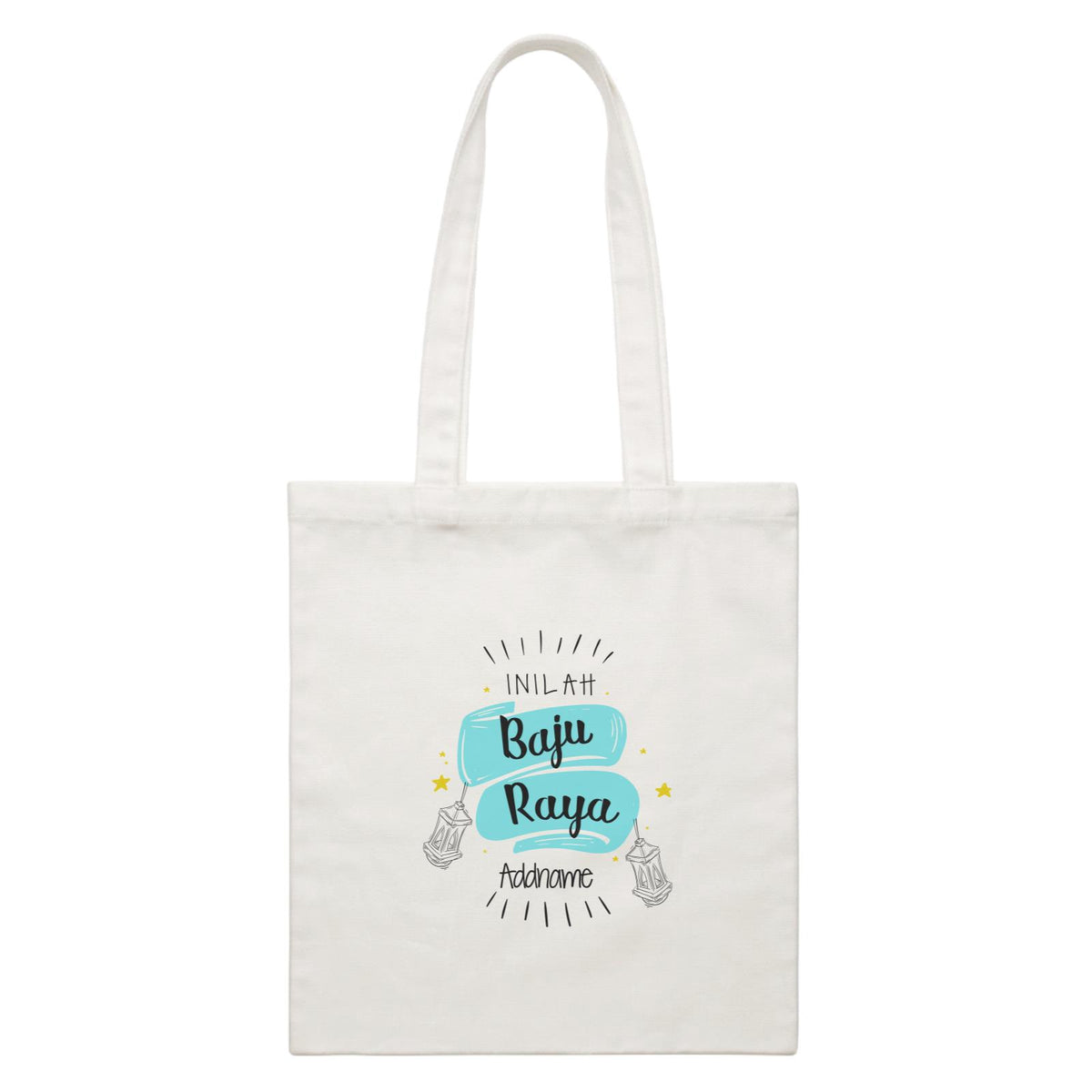 Raya Banner Inilah Baju Raya Addname White Canvas Bag