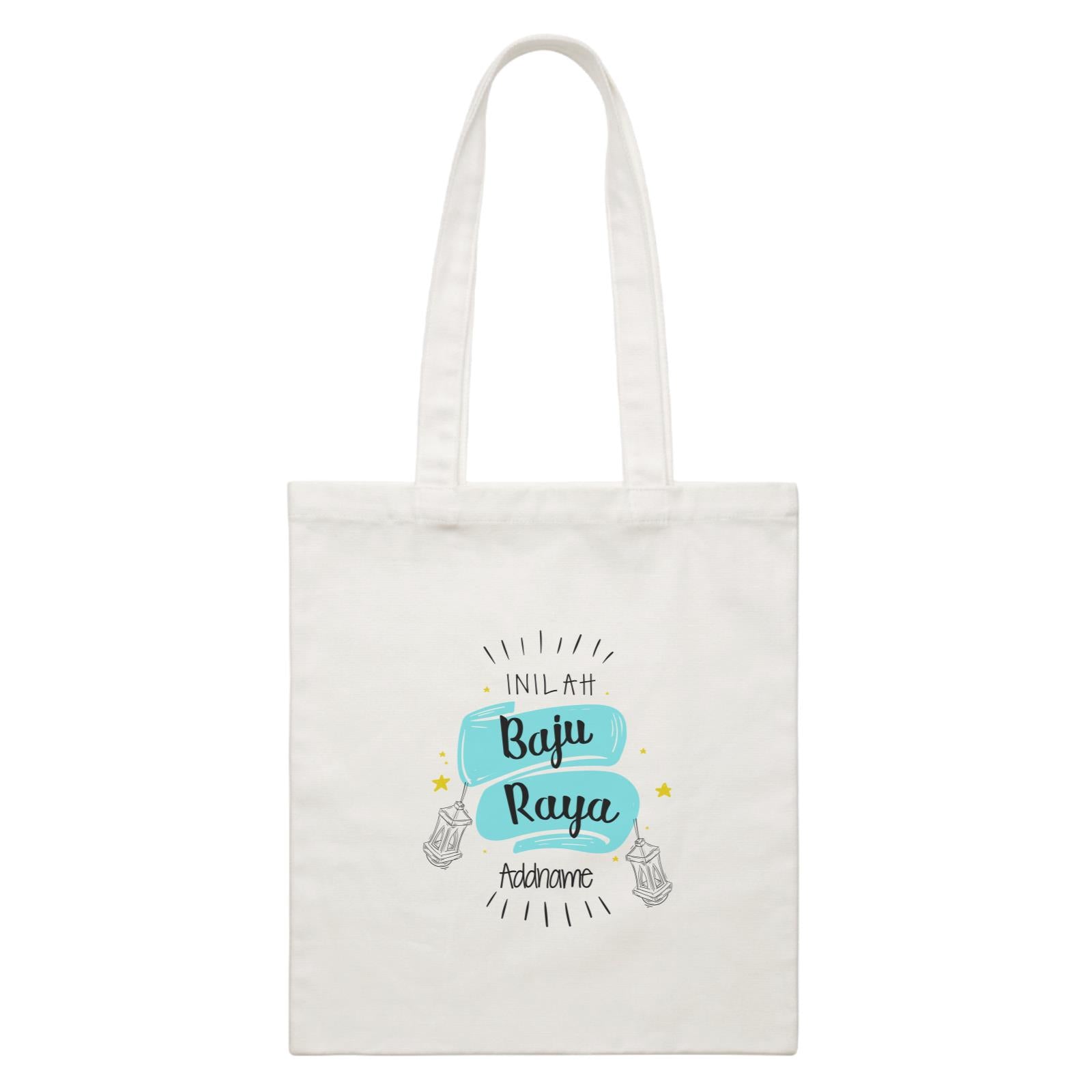 Raya Banner Inilah Baju Raya Addname White Canvas Bag