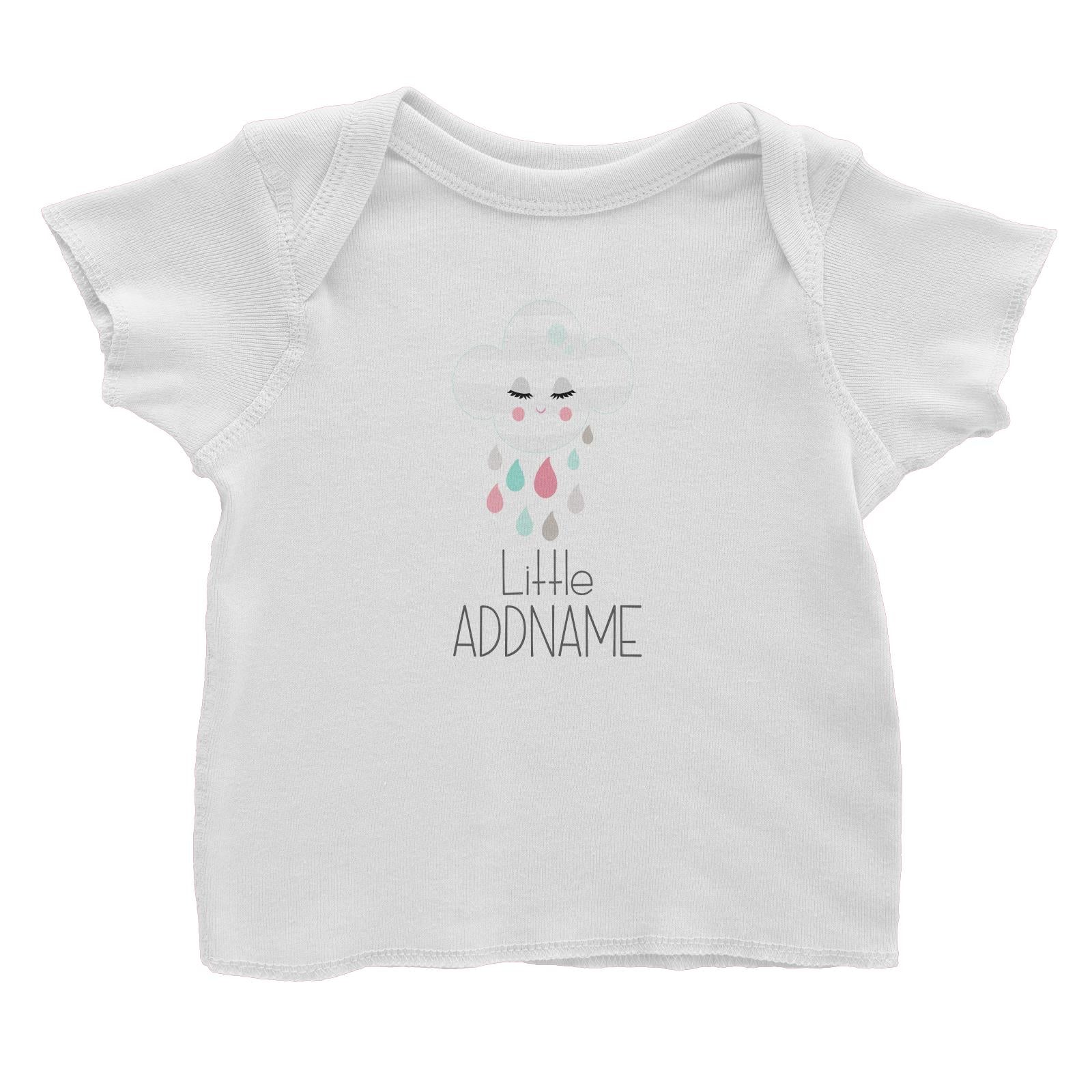 Nursery Animals Little Cloud with Rain Addname Baby T-Shirt