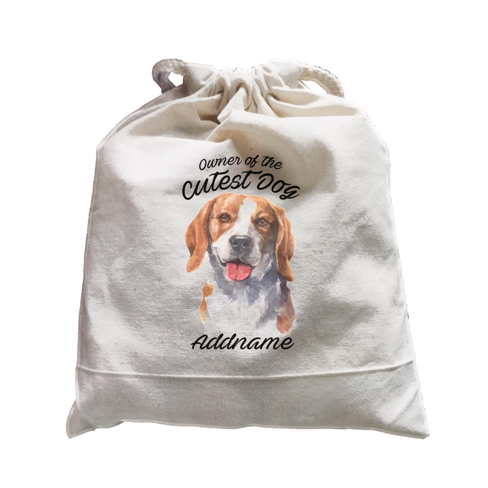 Watercolor Dog Owner Of The Cutest Dog Beagle Smile Addname Satchel