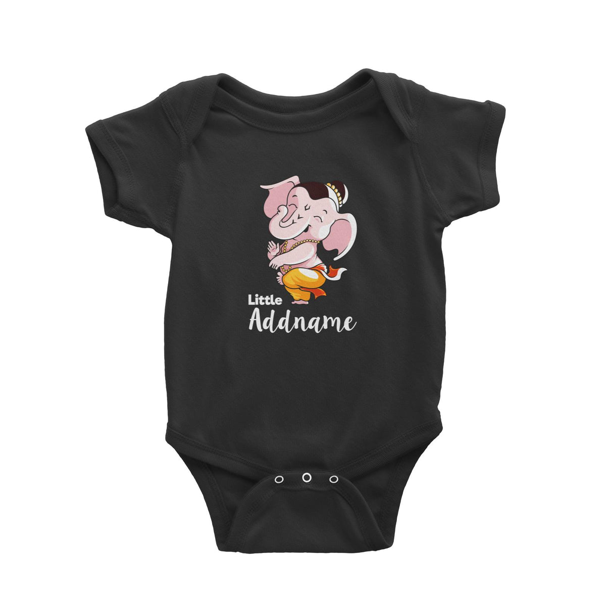 Cute Dancing Ganesha Little Addname Baby Romper