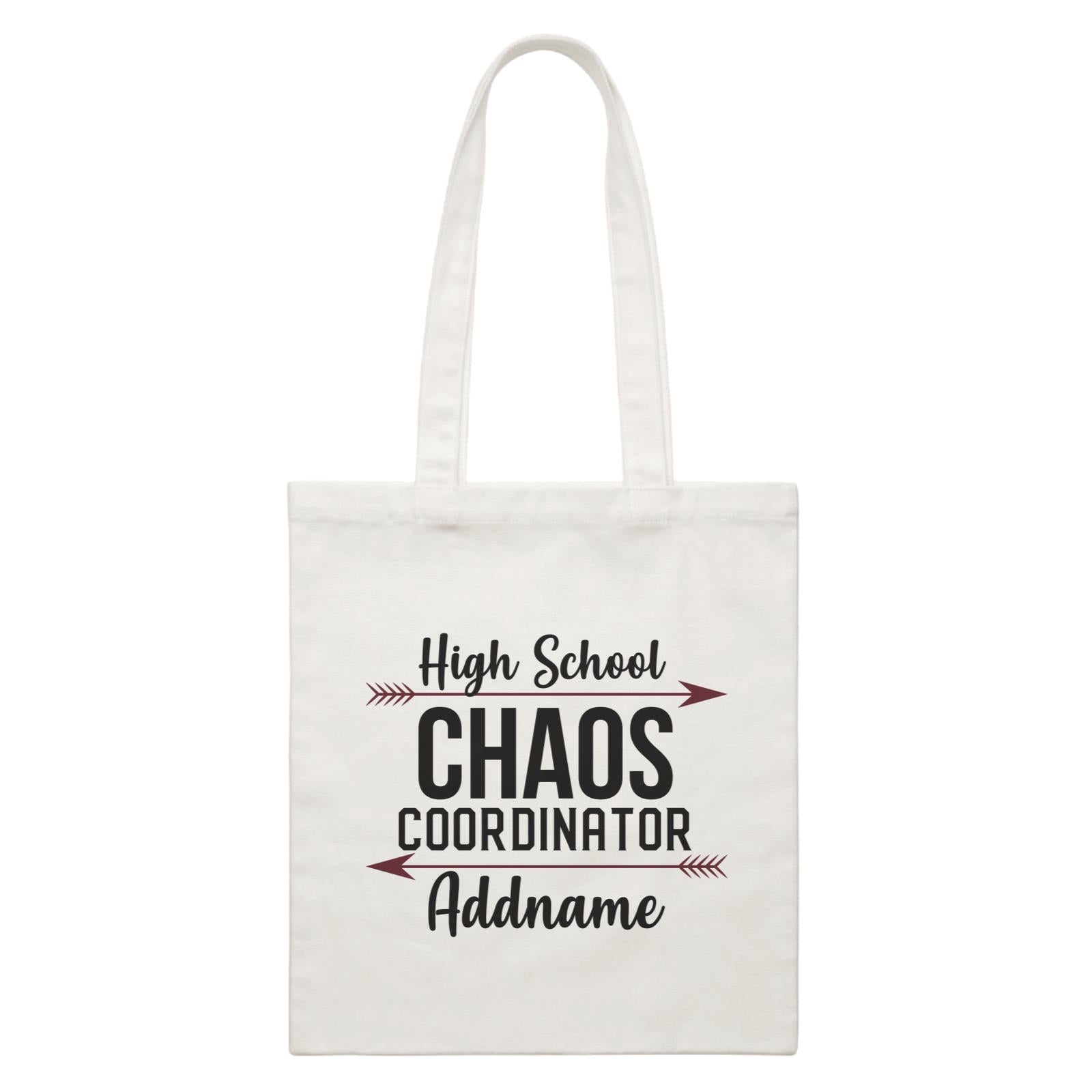 Chaos Coordinator Series High School White Canvas Bag