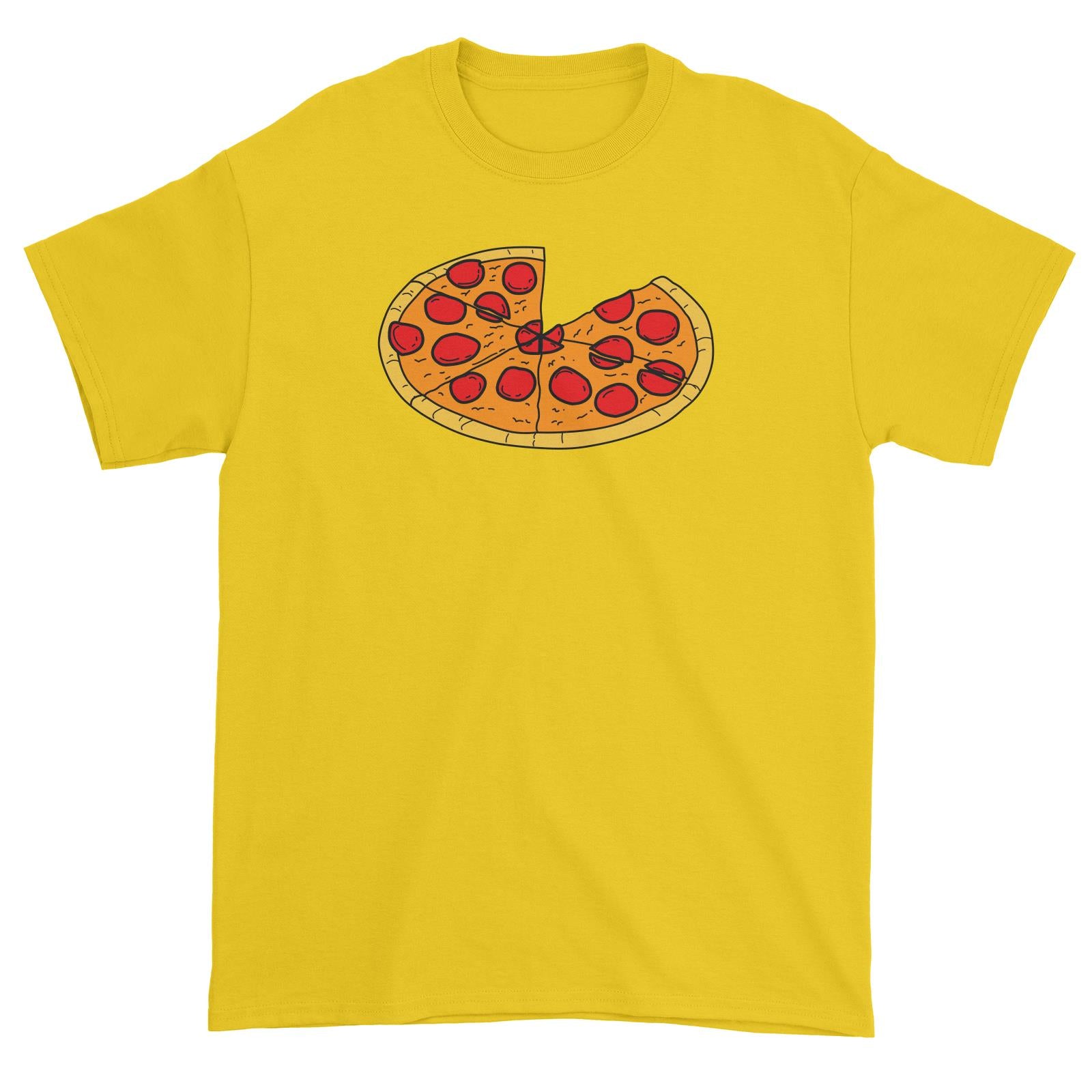 Pizza-Adult Unisex T-Shirt Matching Family Cartoon Fast Food