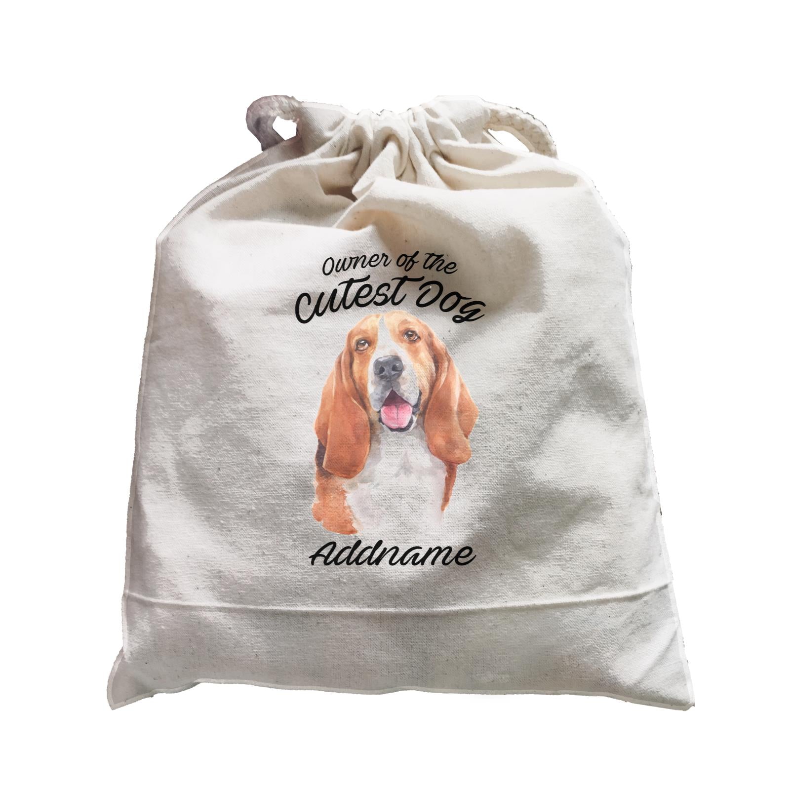 Watercolor Dog Owner Of The Cutest Dog Basset Hound Addname Satchel