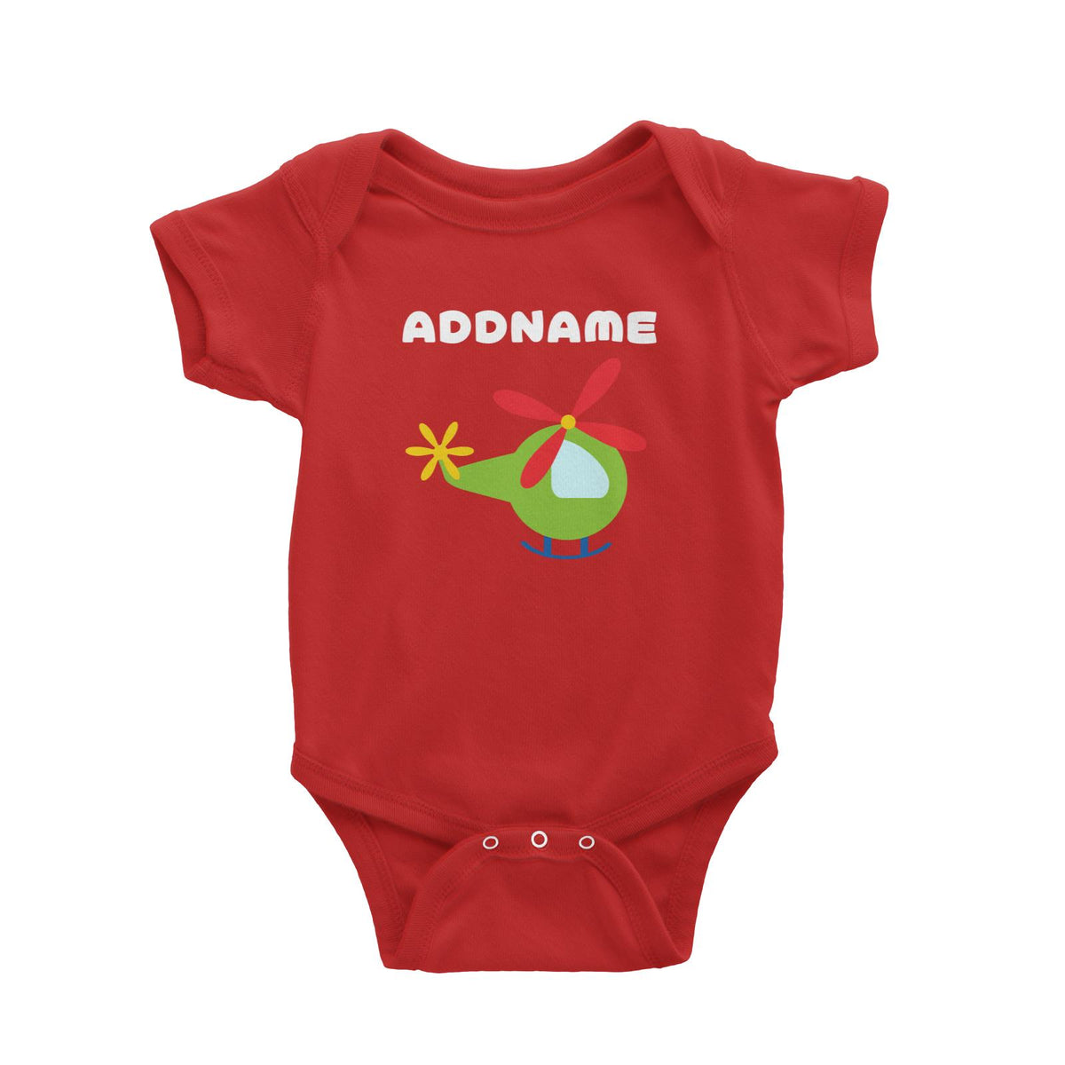 Transportation Helicopter Addname Baby Romper