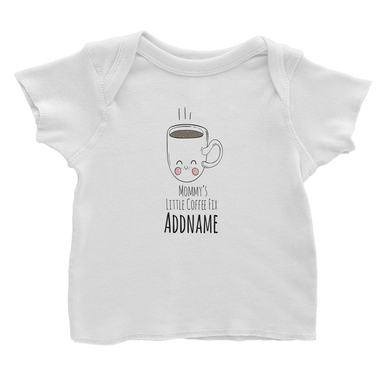 Drawn Sweet Snacks Mommy's Little Coffee Addname Baby T-Shirt
