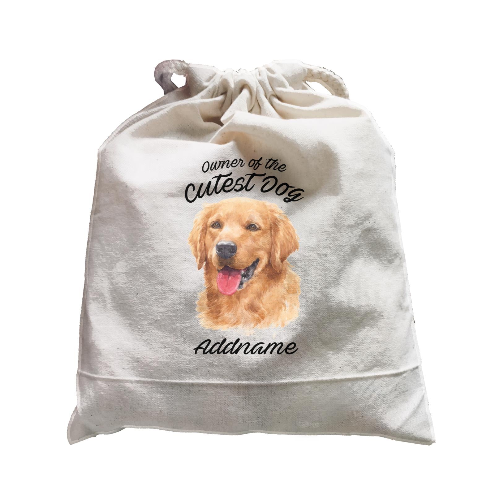 Watercolor Dog Owner Of The Cutest Dog Golden Retriever Addname Satchel