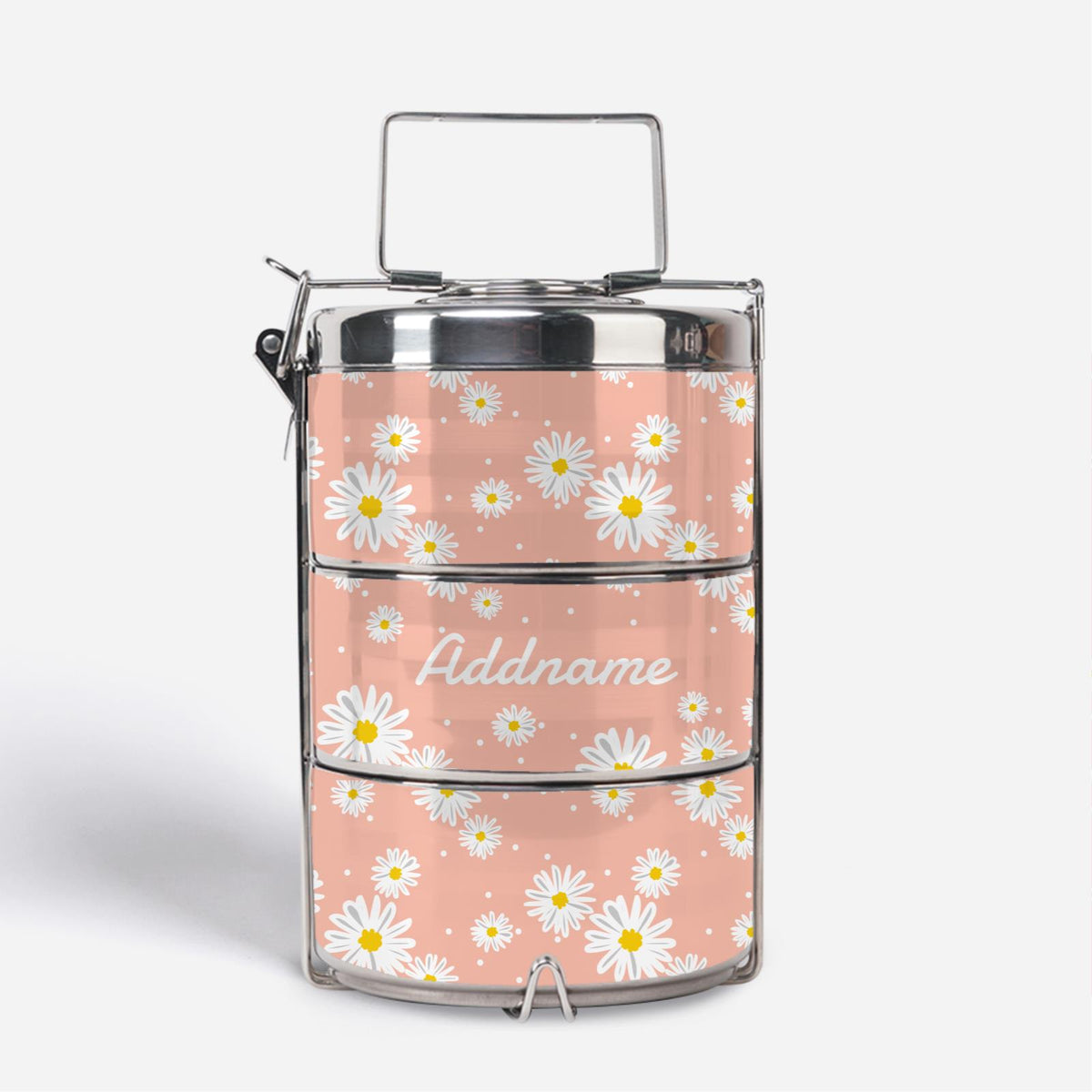 Daisy Series Premium Tiffin Carrier - Coral