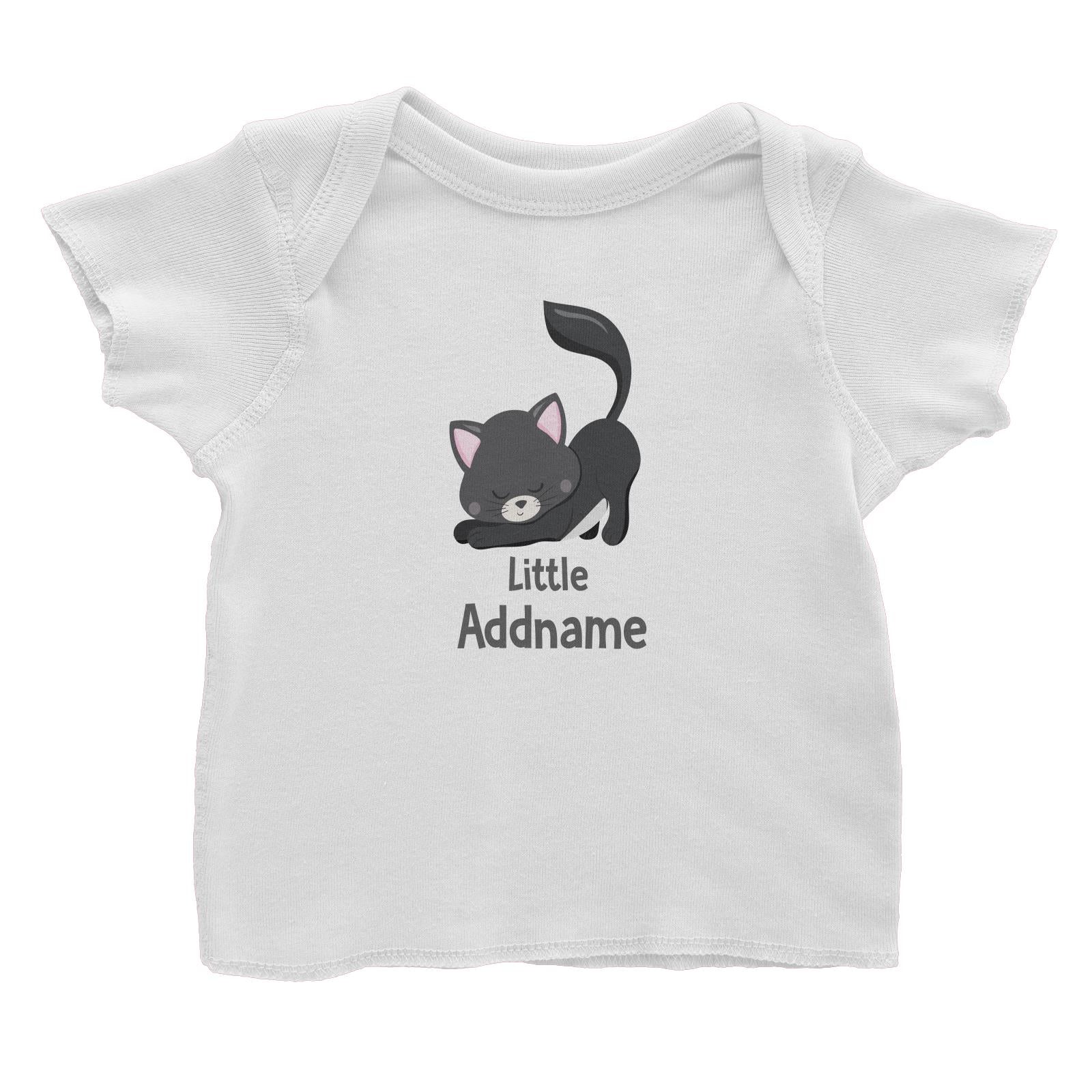 Adorable Cats Black Cat Little Addname Baby T-Shirt