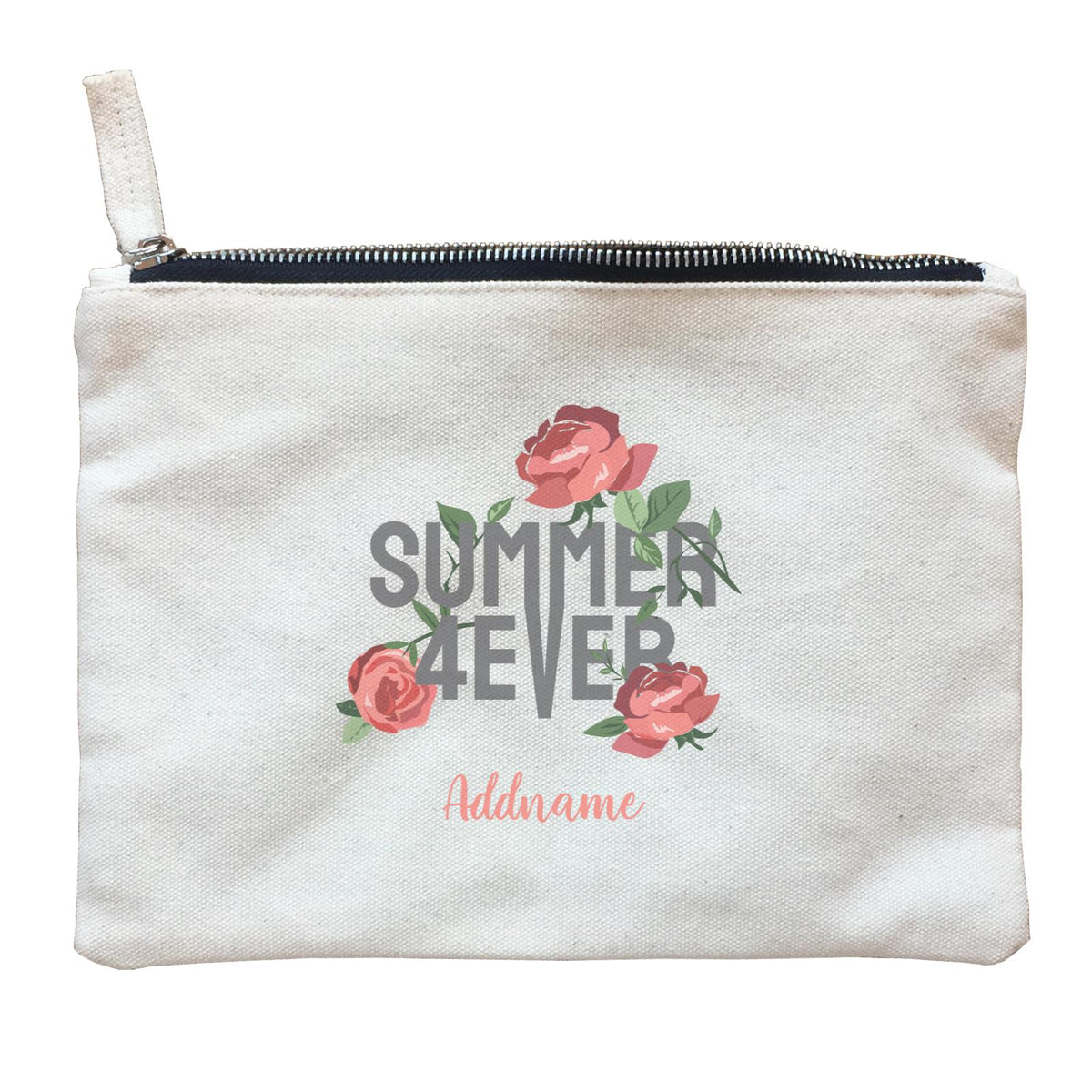 Cool Chic Flowers Summer 4Ever With Addname Zipper Pouch