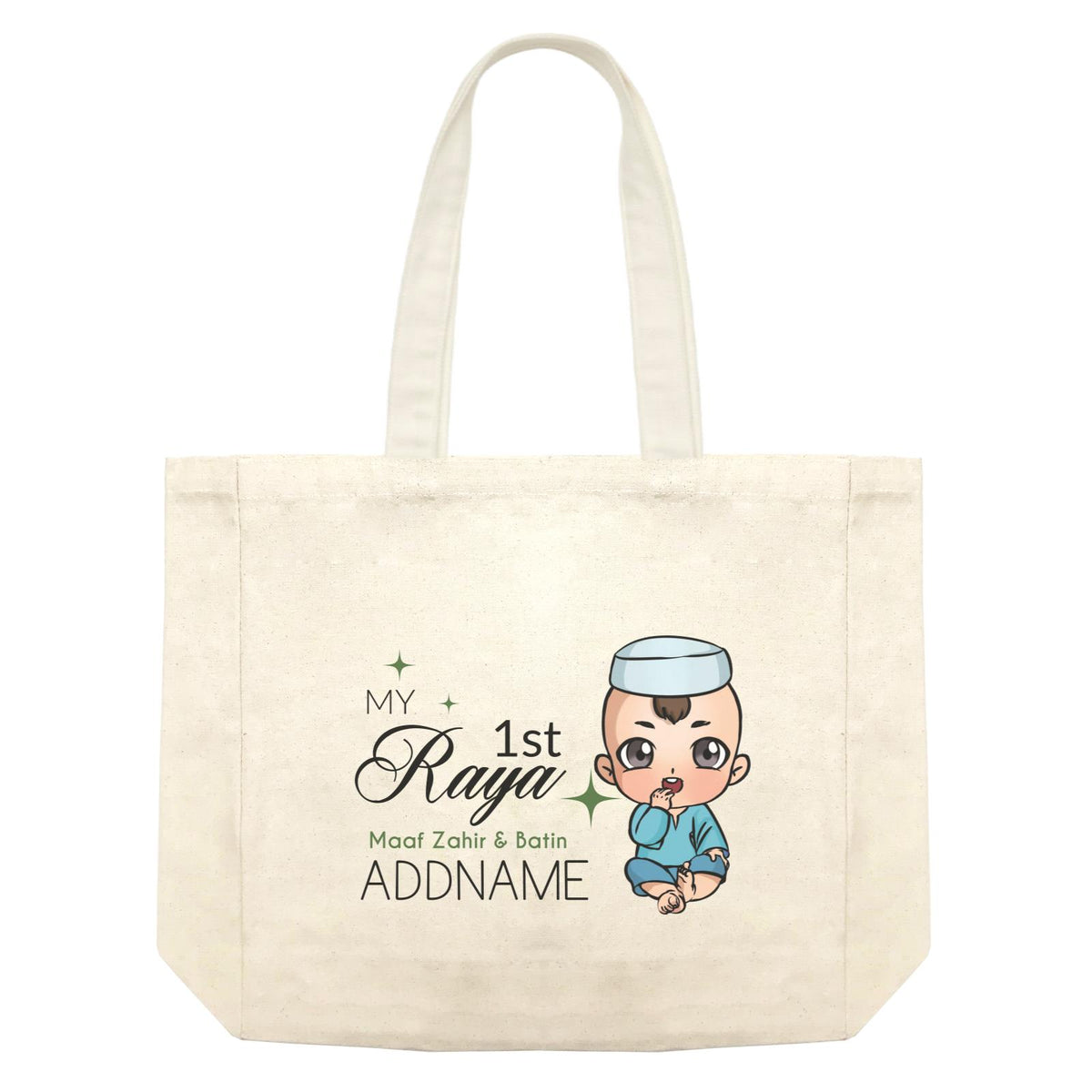Raya Chibi Baby Baby Boy My 1st Raya Maaf Zahir &amp; Batin Addname Accessories Shopping Bag