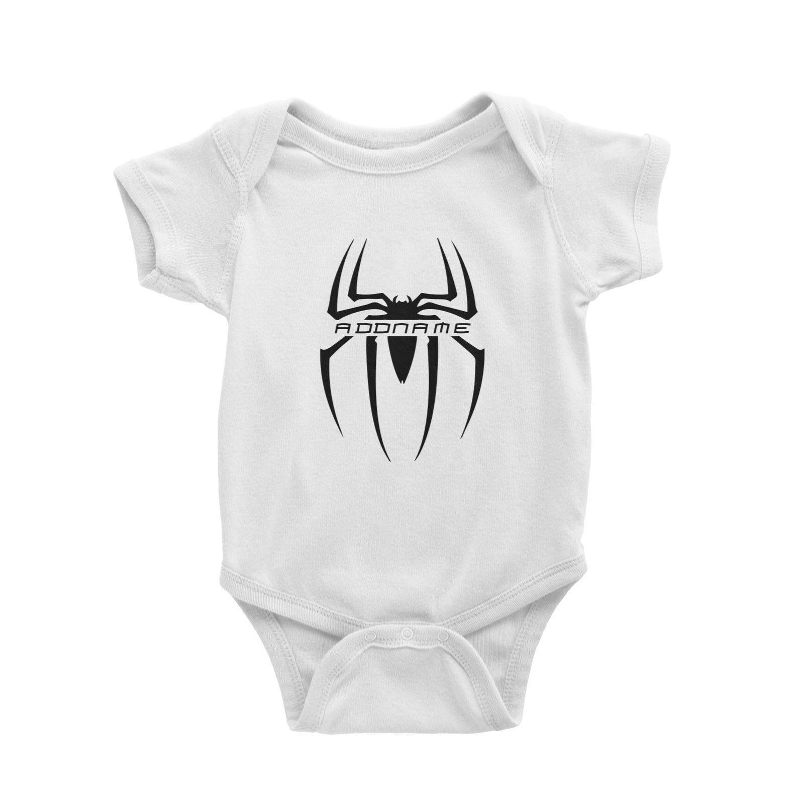 Superhero Spiderman Addname Baby Romper  Matching Family Personalizable Designs