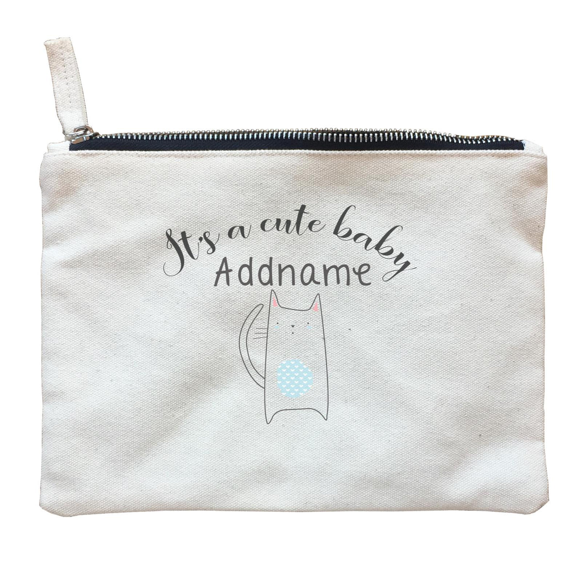 Cute Animals and Friends Series 2 Cat It's A Cute Baby Addname Zipper Pouch
