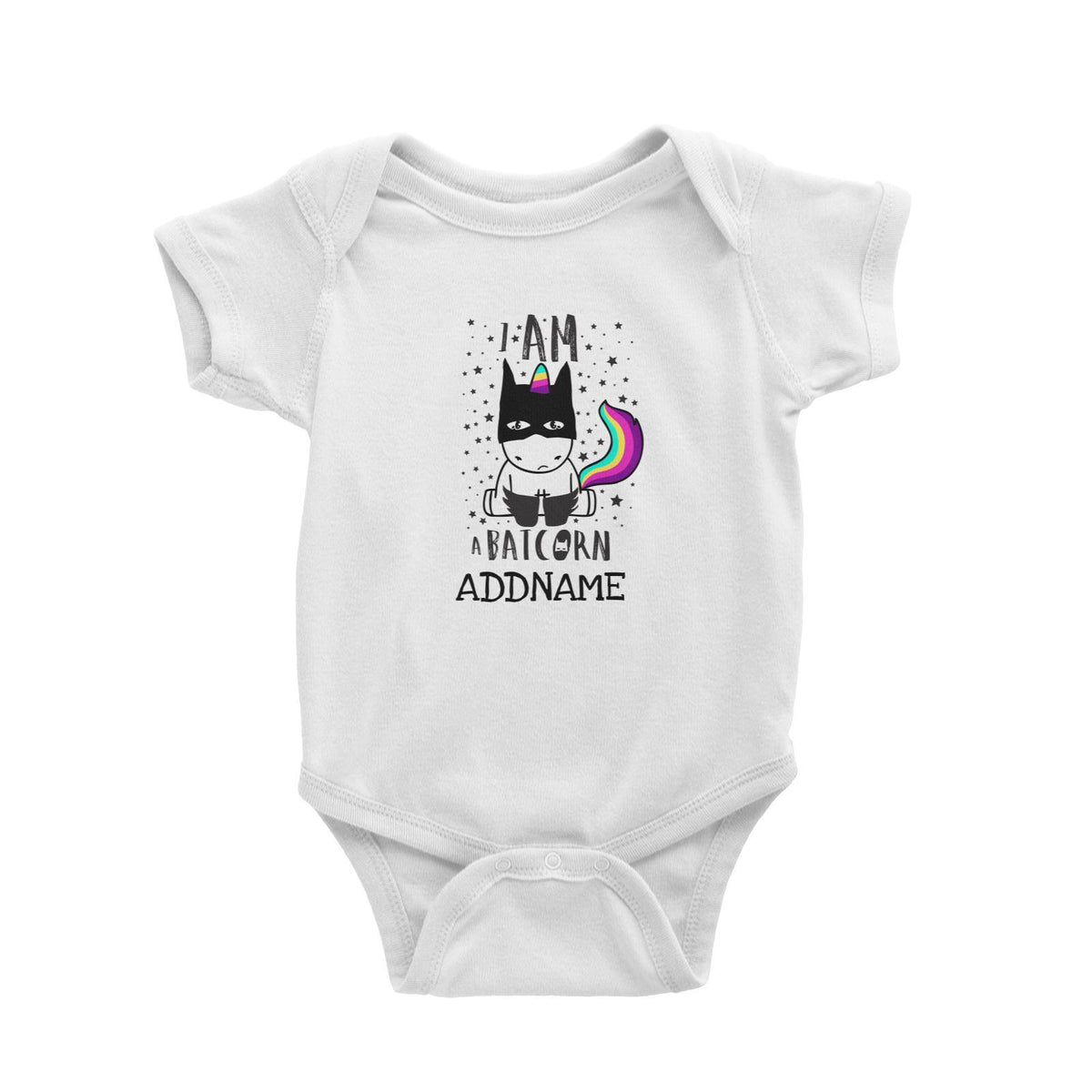 I Am A Batcorn Addname Baby Romper