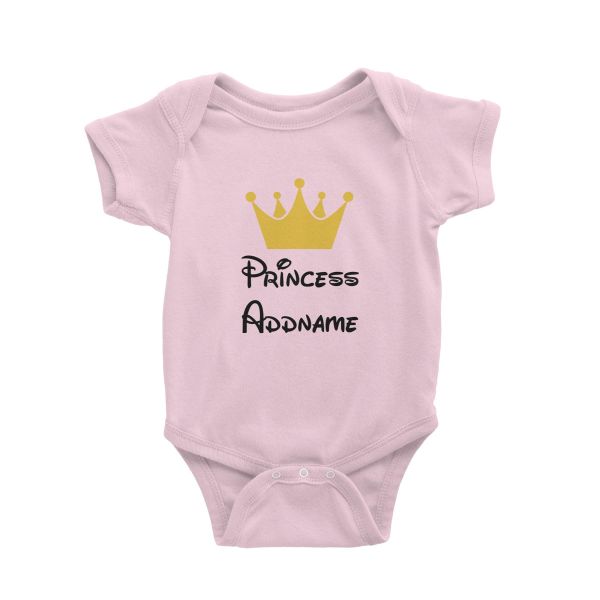 Royal Princess with Tiara Addname Baby Romper