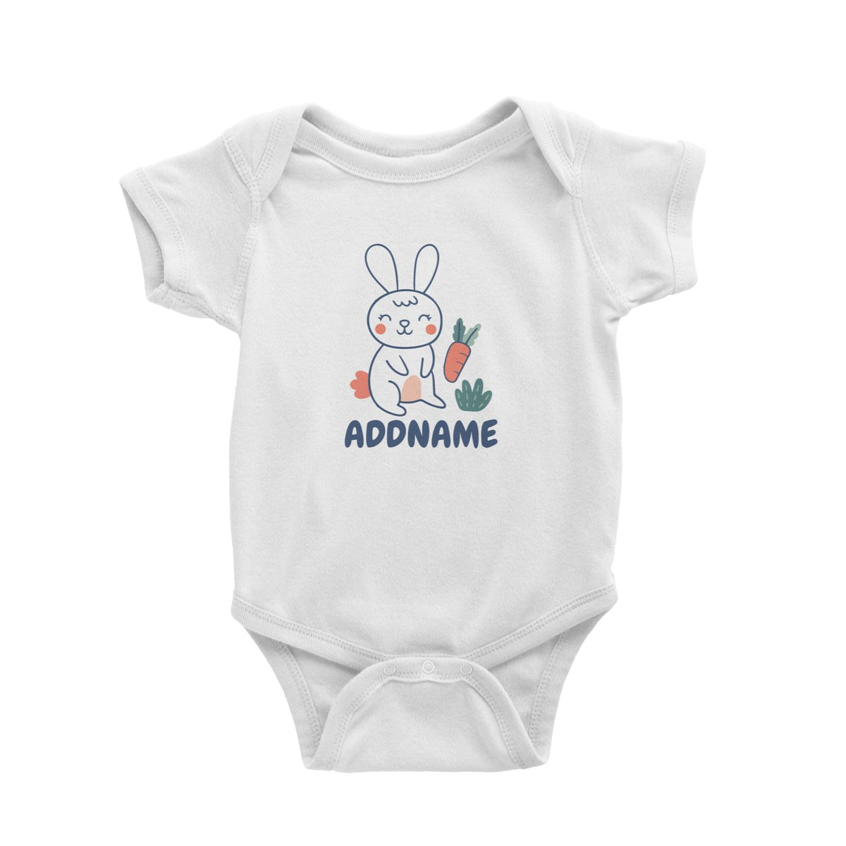 Super Cute Rabbit Standing In Bushes Baby Romper