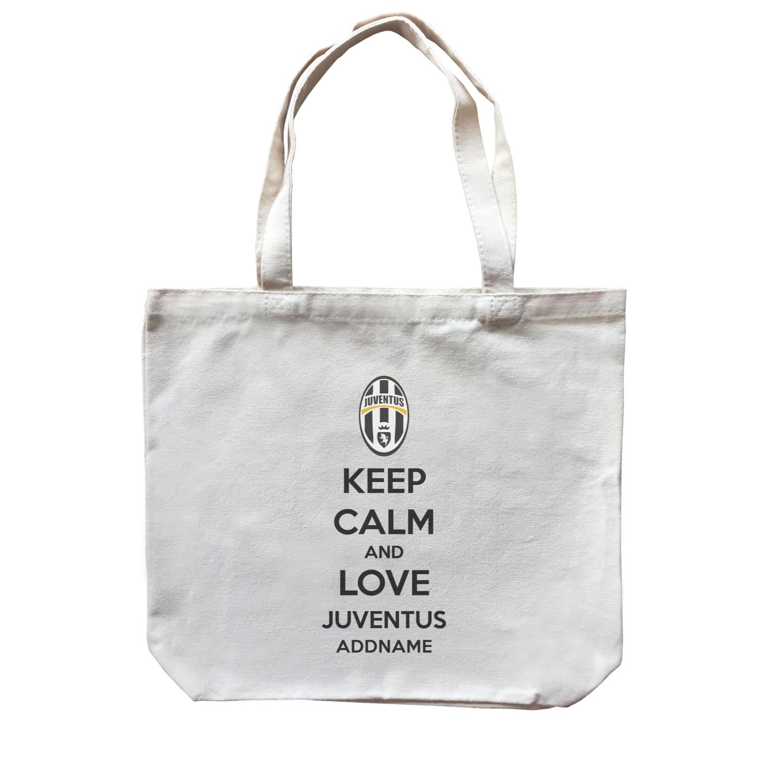 Juventus Football Keep Calm And Love Serires Addname Canvas Bag