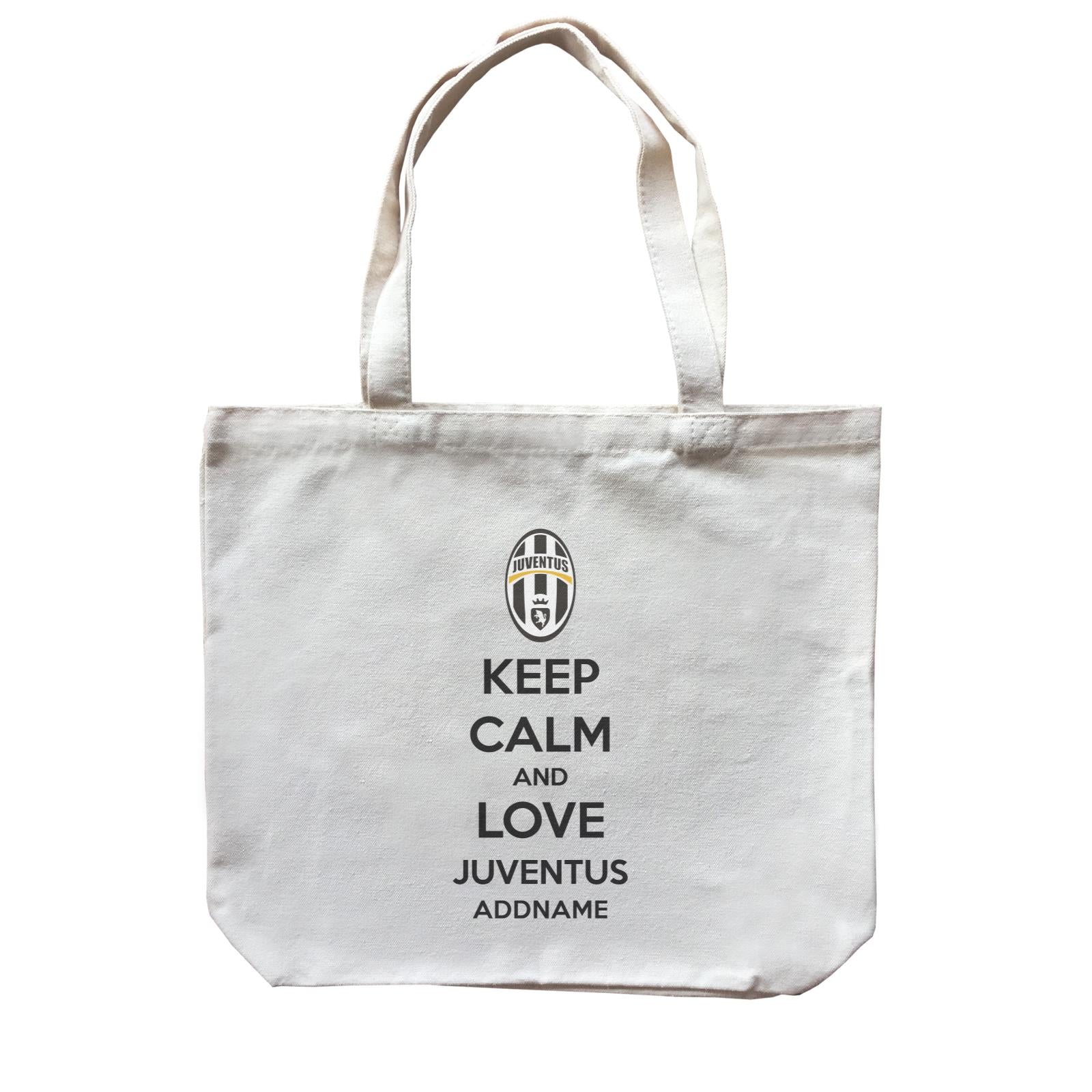 Juventus Football Keep Calm And Love Serires Addname Canvas Bag