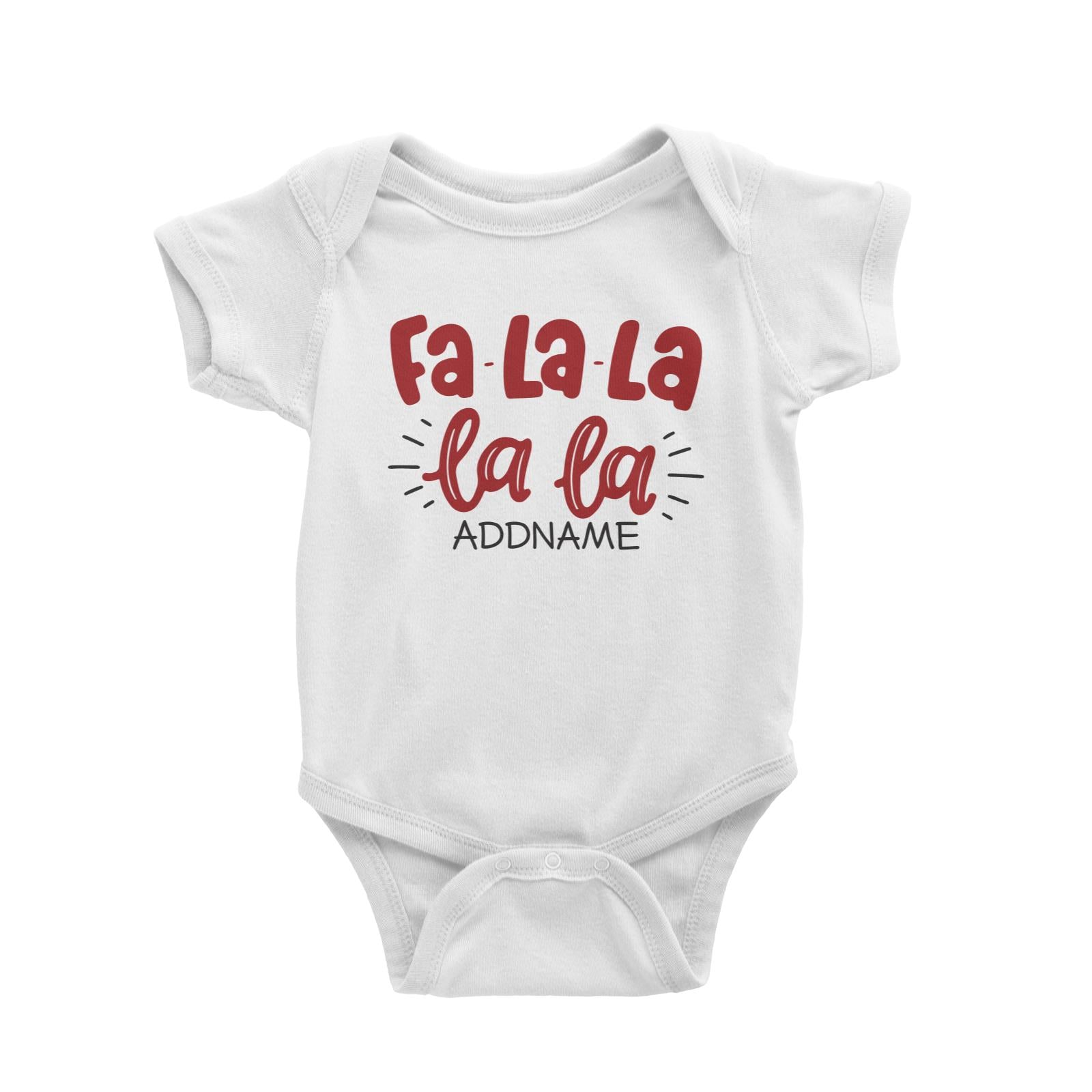 Xmas Fa-La-La-La-La Baby Romper