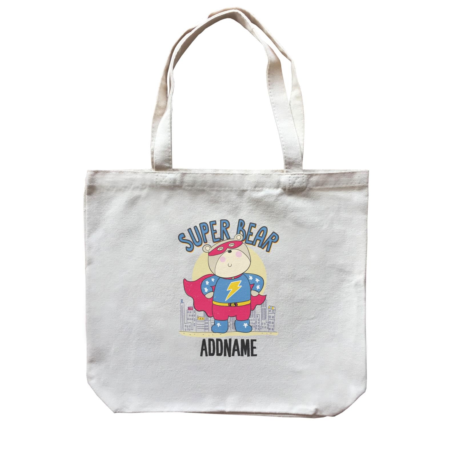 Cool Vibrant Series Super Bear Addname Canvas Bag