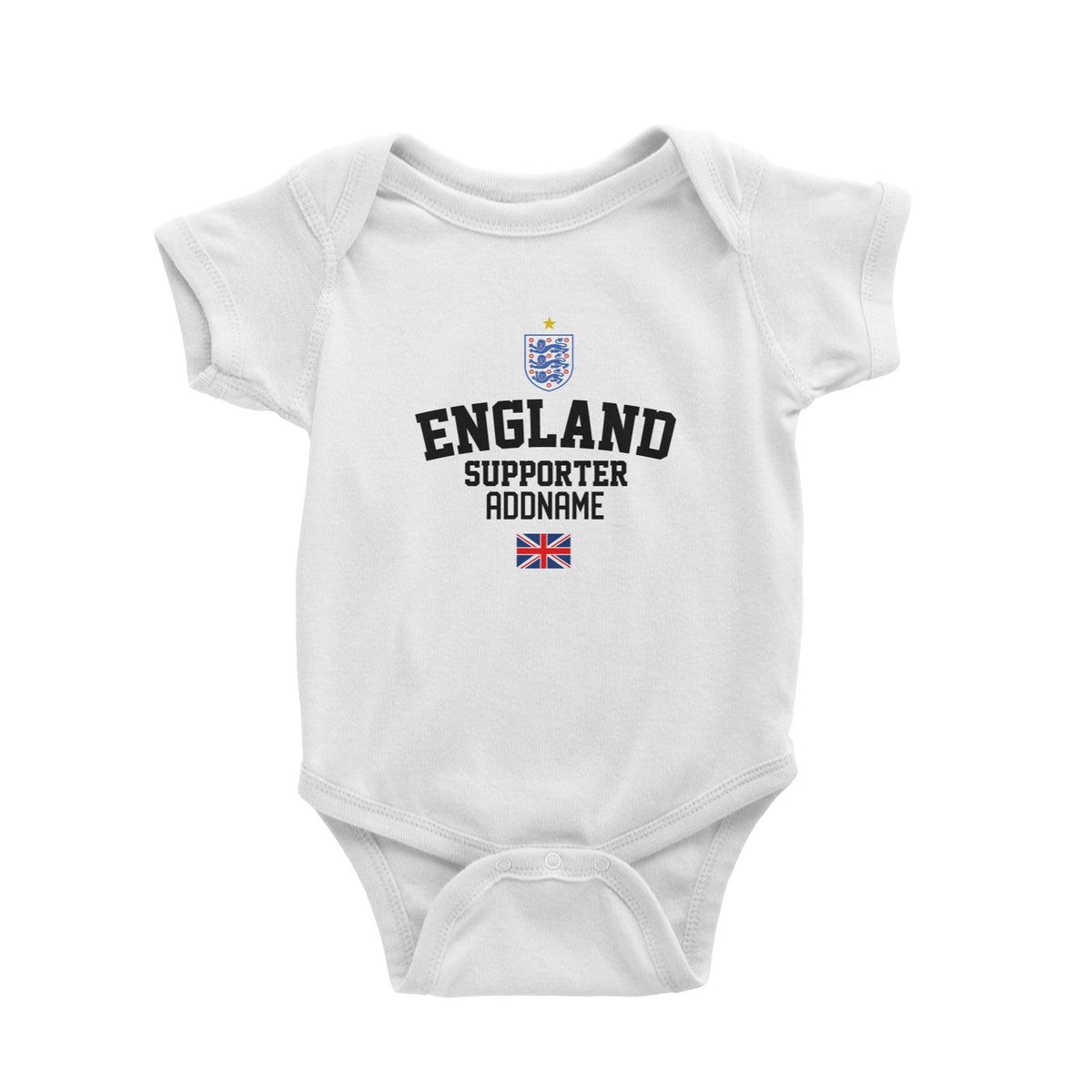 England Supporter World Cup Addname Baby Romper