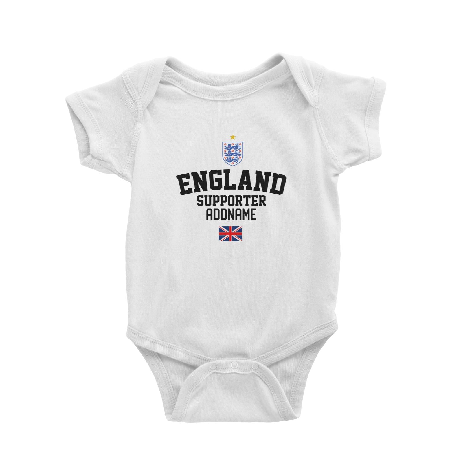 England Supporter World Cup Addname Baby Romper
