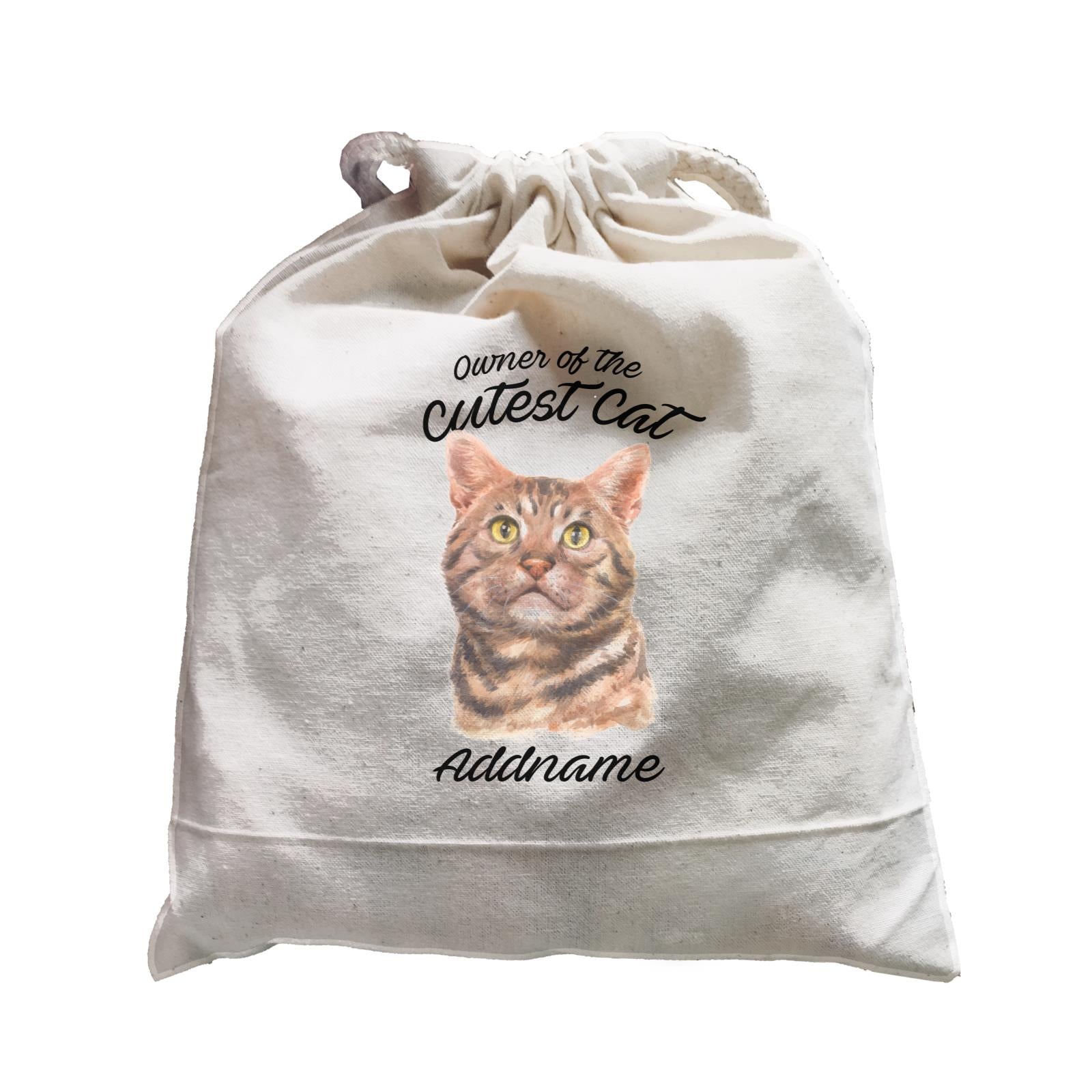 Watercolor Owner Of The Cutest Cat American Shorthair Addname Satchel