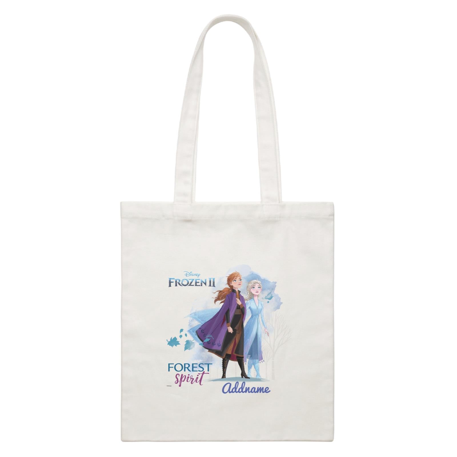 Disney Frozen 2 Forest Spirit Personalised White Canvas Bag