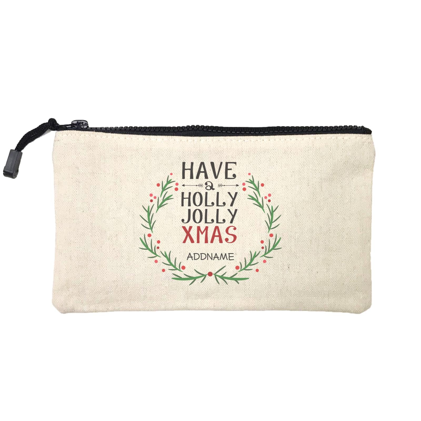Xmas Have A Holly Jolly Xmas Mini Accessories Stationery Pouch