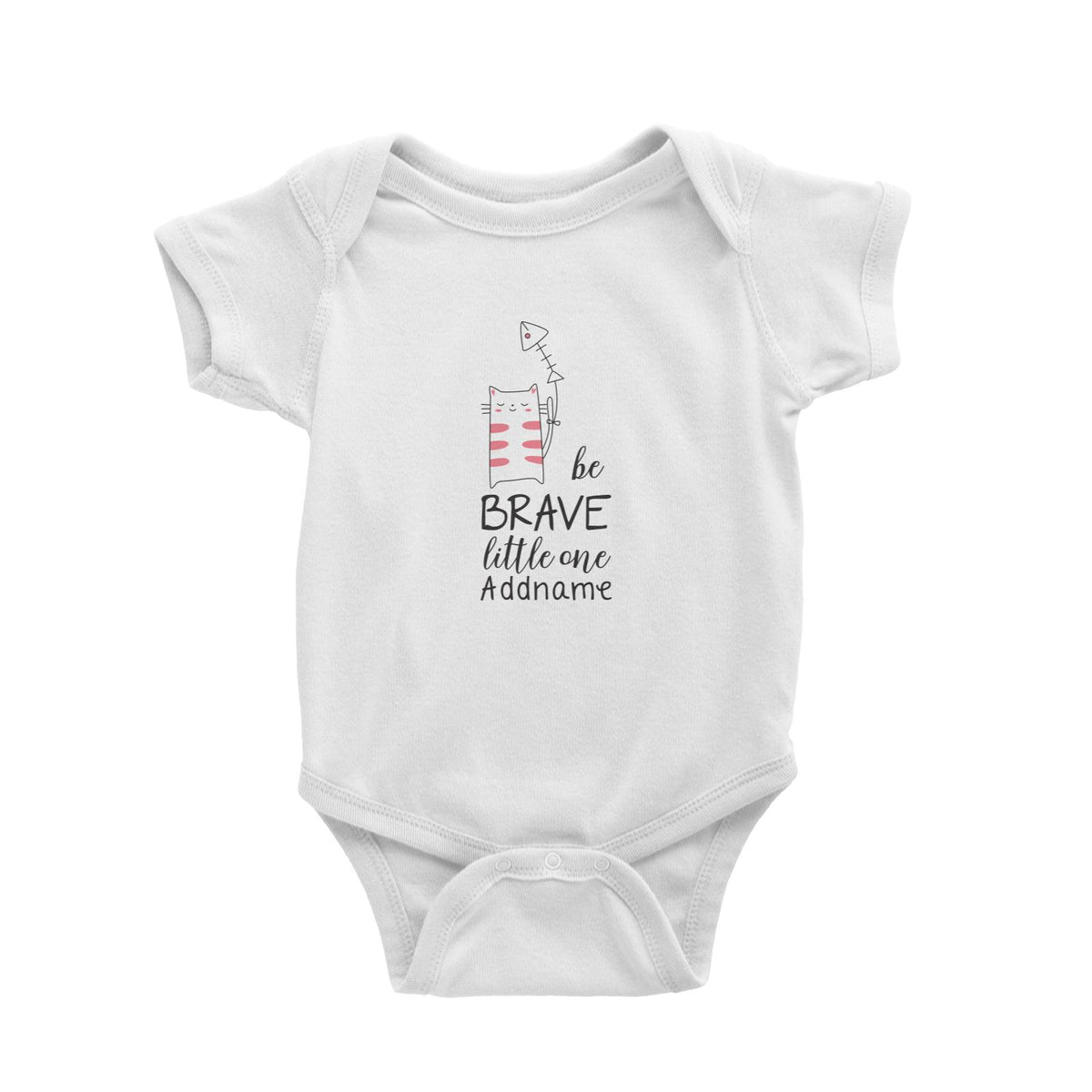 Cute Animals and Friends Series 2 Cat Be Brave Little One Addname Baby Romper