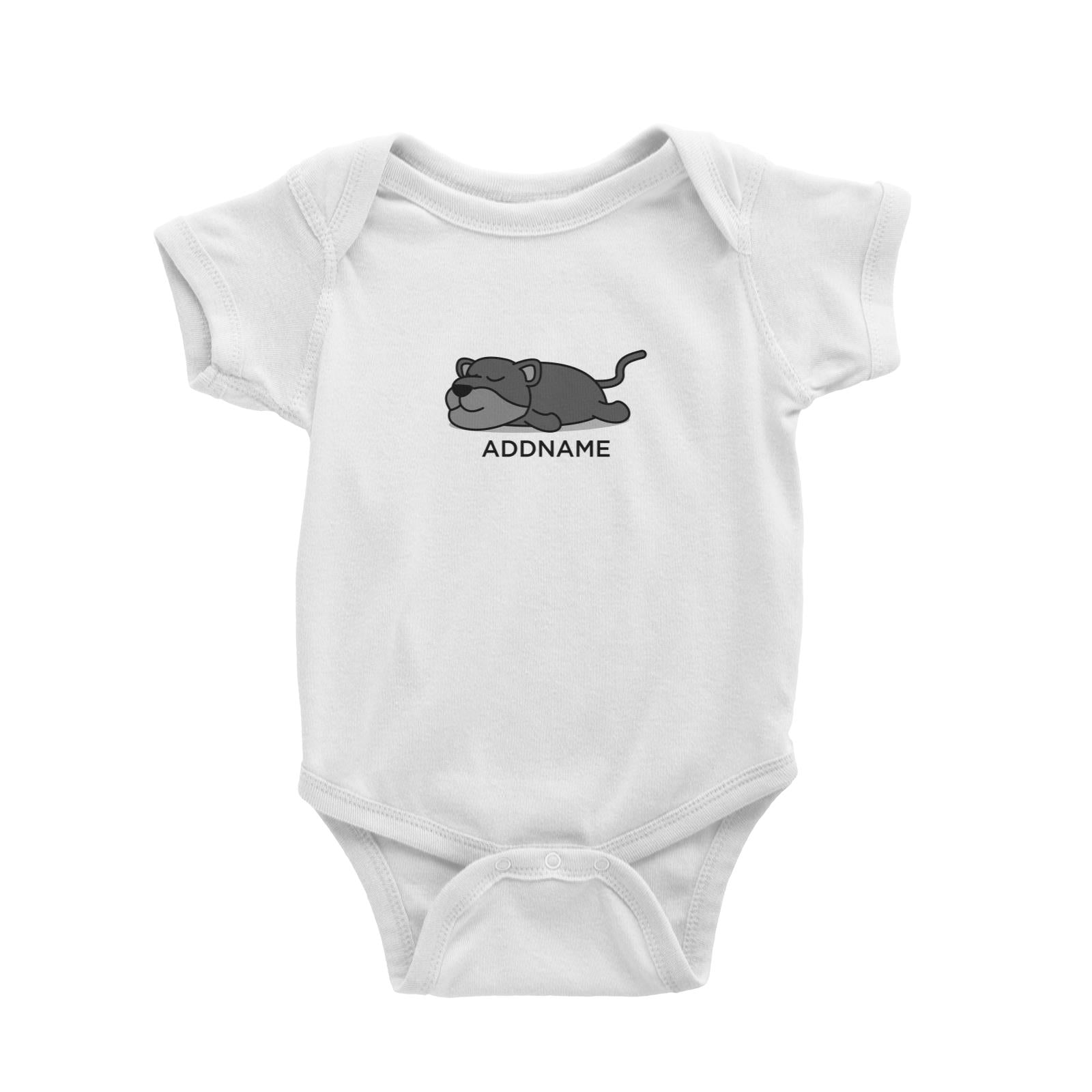 Lazy Black Panther Addname Baby Romper